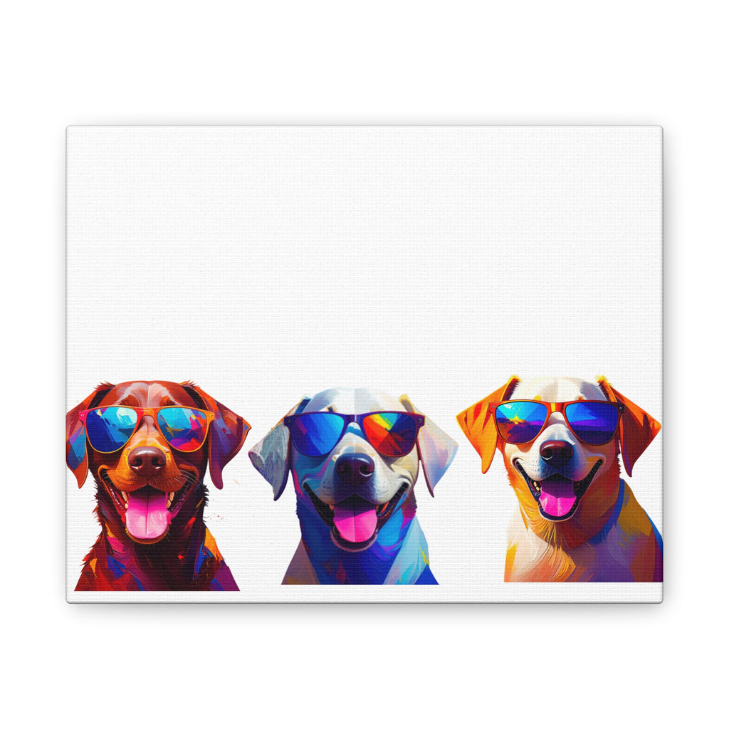 3 Labs Sunglasses Canvas Painting