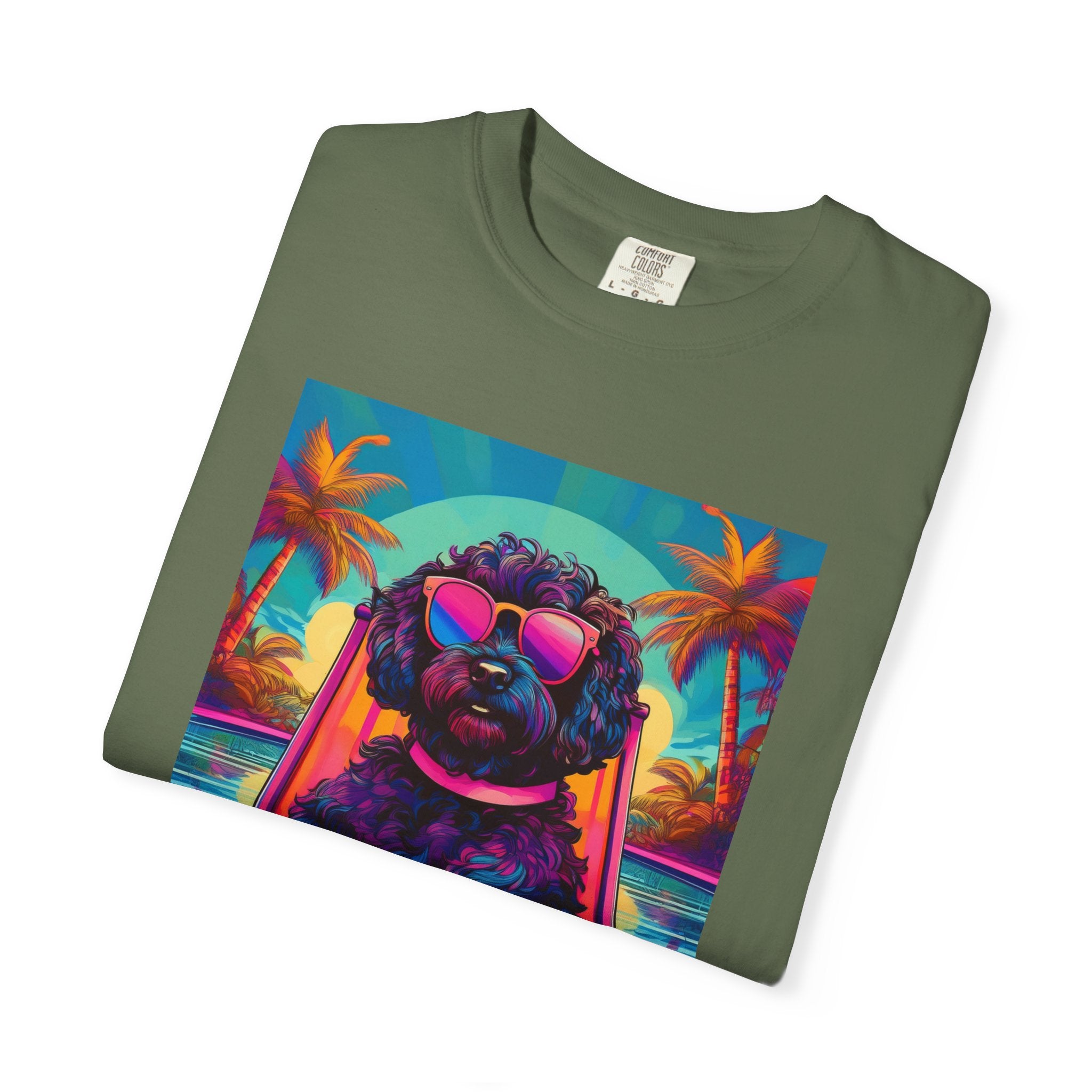 Doodle Poolside Unisex Garment-Dyed T-shirt