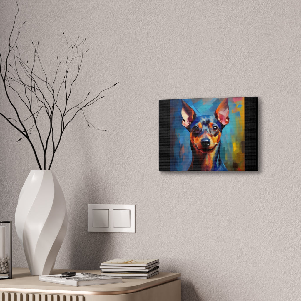 Miniature Pinscher Canvas Stretched, 0.75"