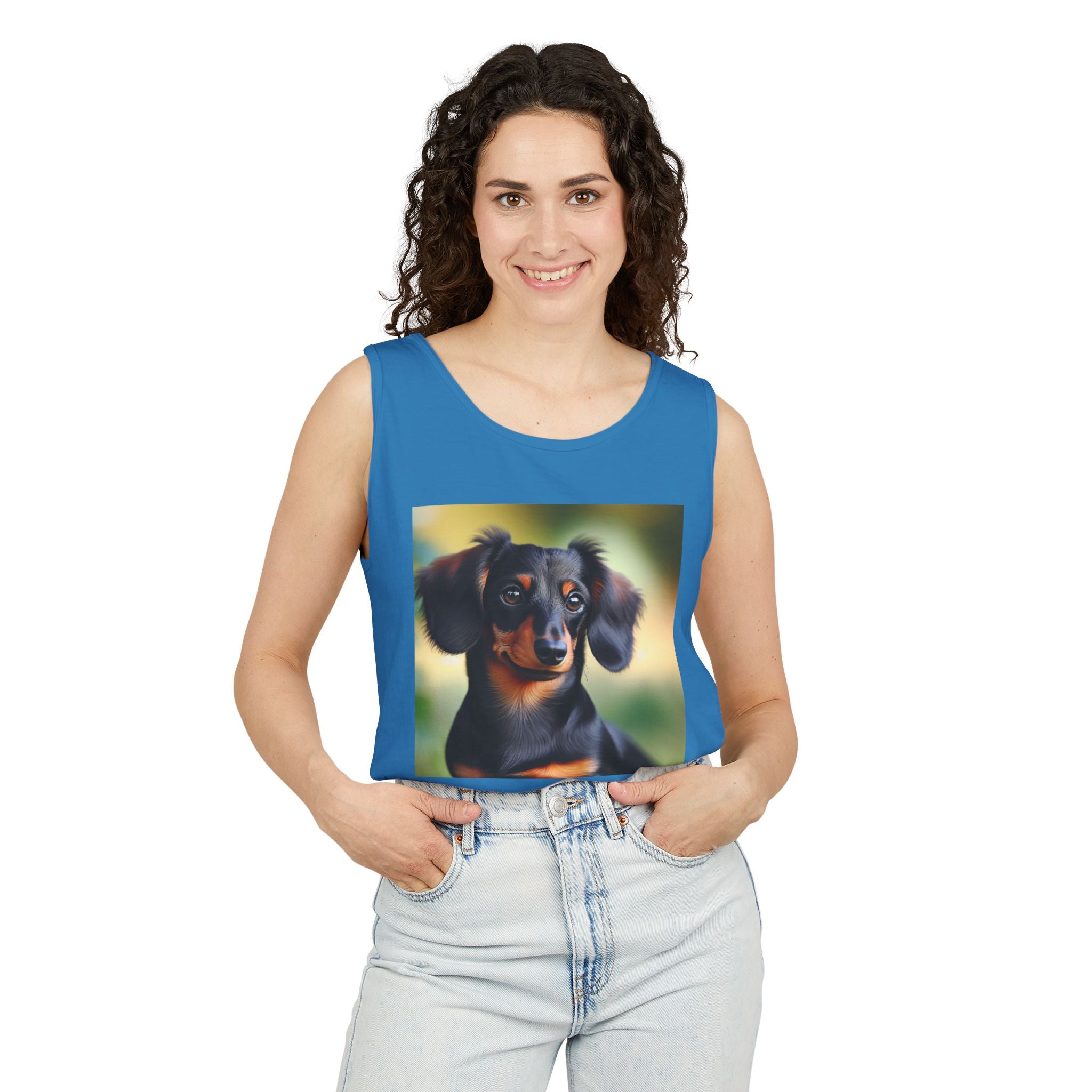 Black/Brown Dachshund Unisex Tank Top