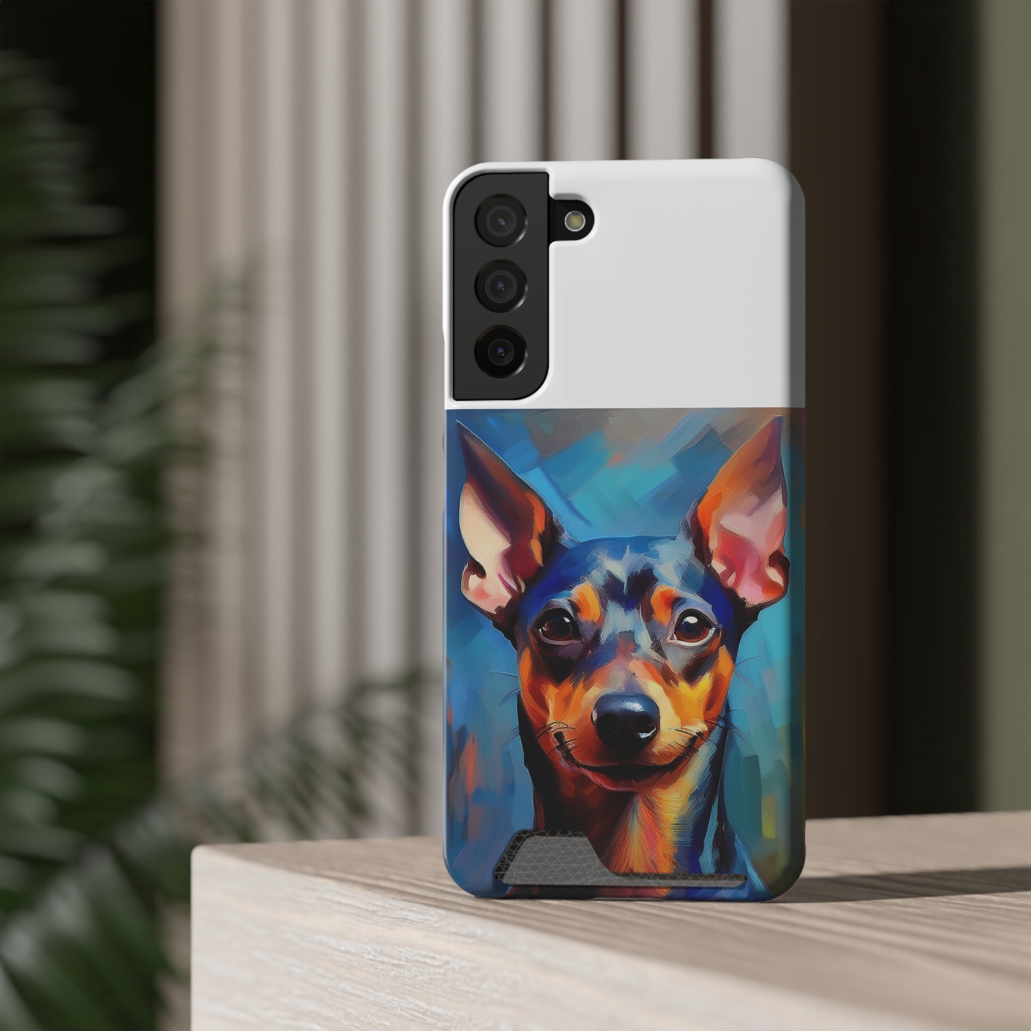 Miniature Pincher Phone Case with Card Holder