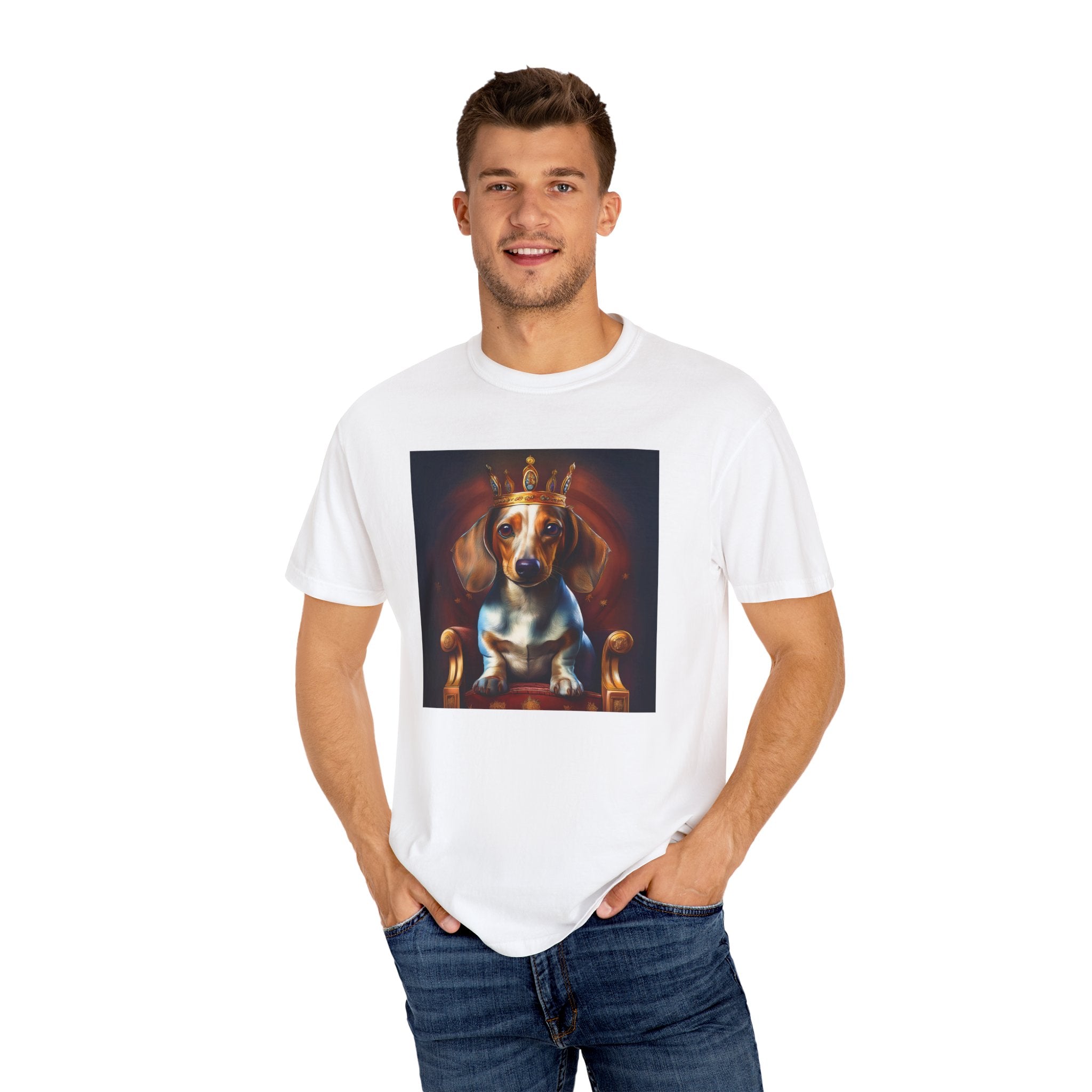 Dachshund Royal Unisex Garment-Dyed T-shirt
