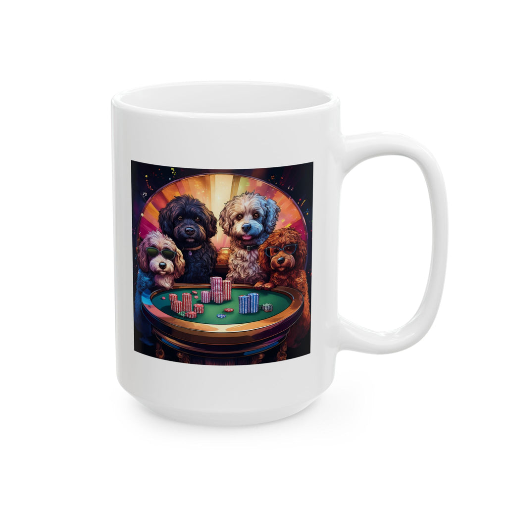 Doodle Poker Game Ceramic Mug, (11oz, 15oz)