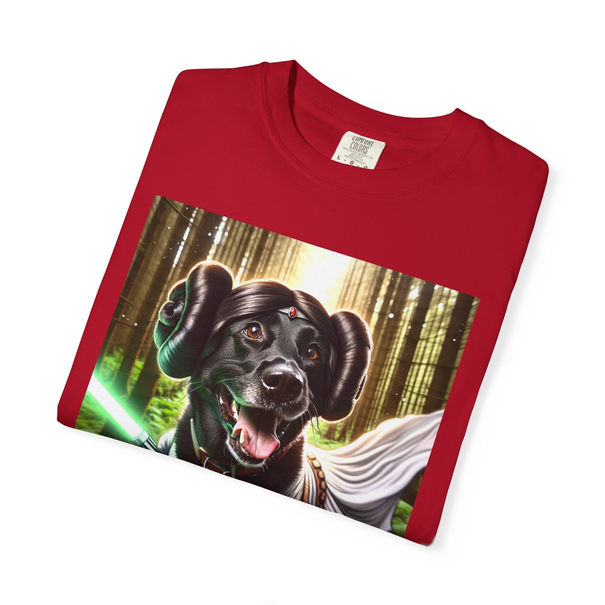 Black Lab Galaxy Princess Unisex Garment-Dyed T-shirt