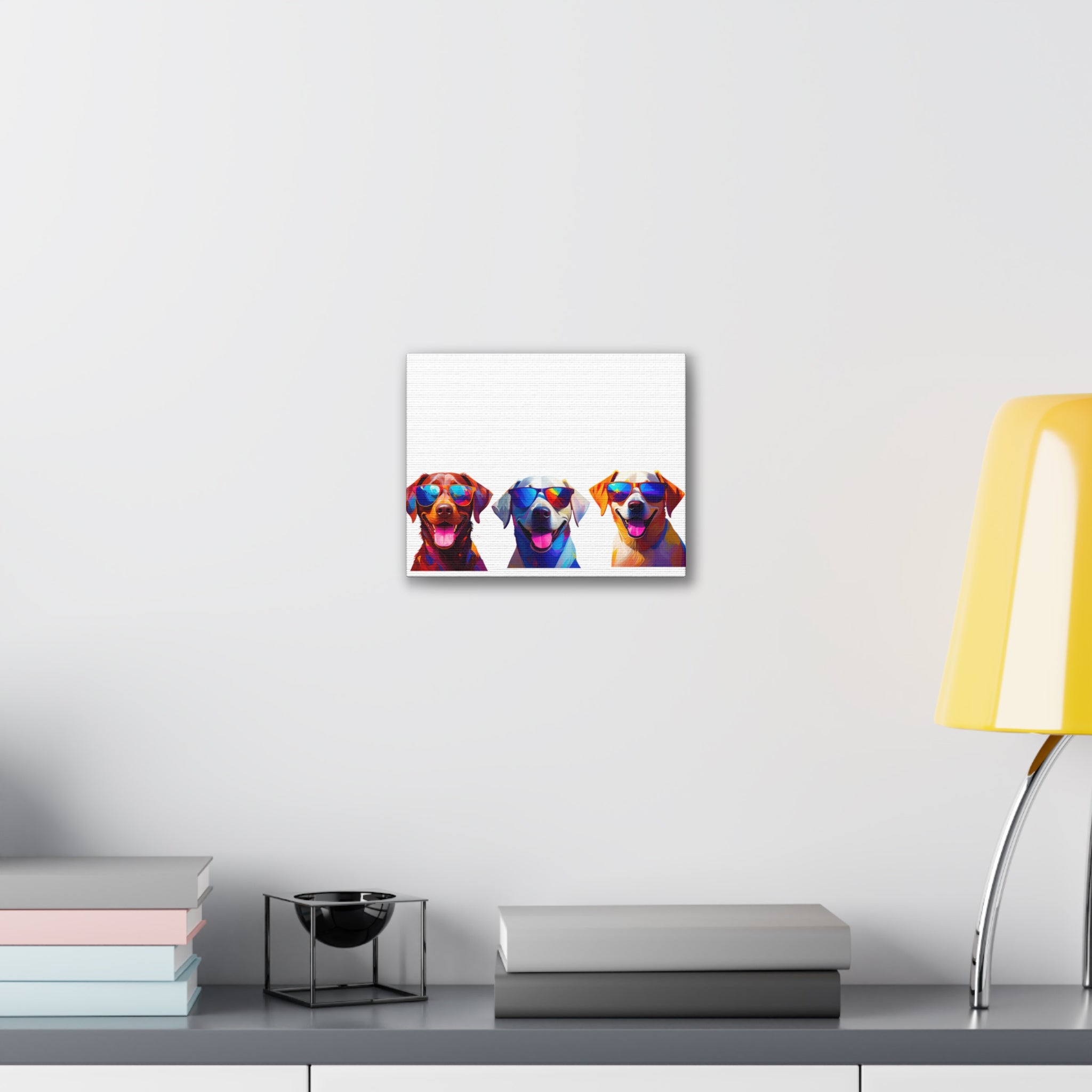 3 Labs Sunglasses Canvas Painting