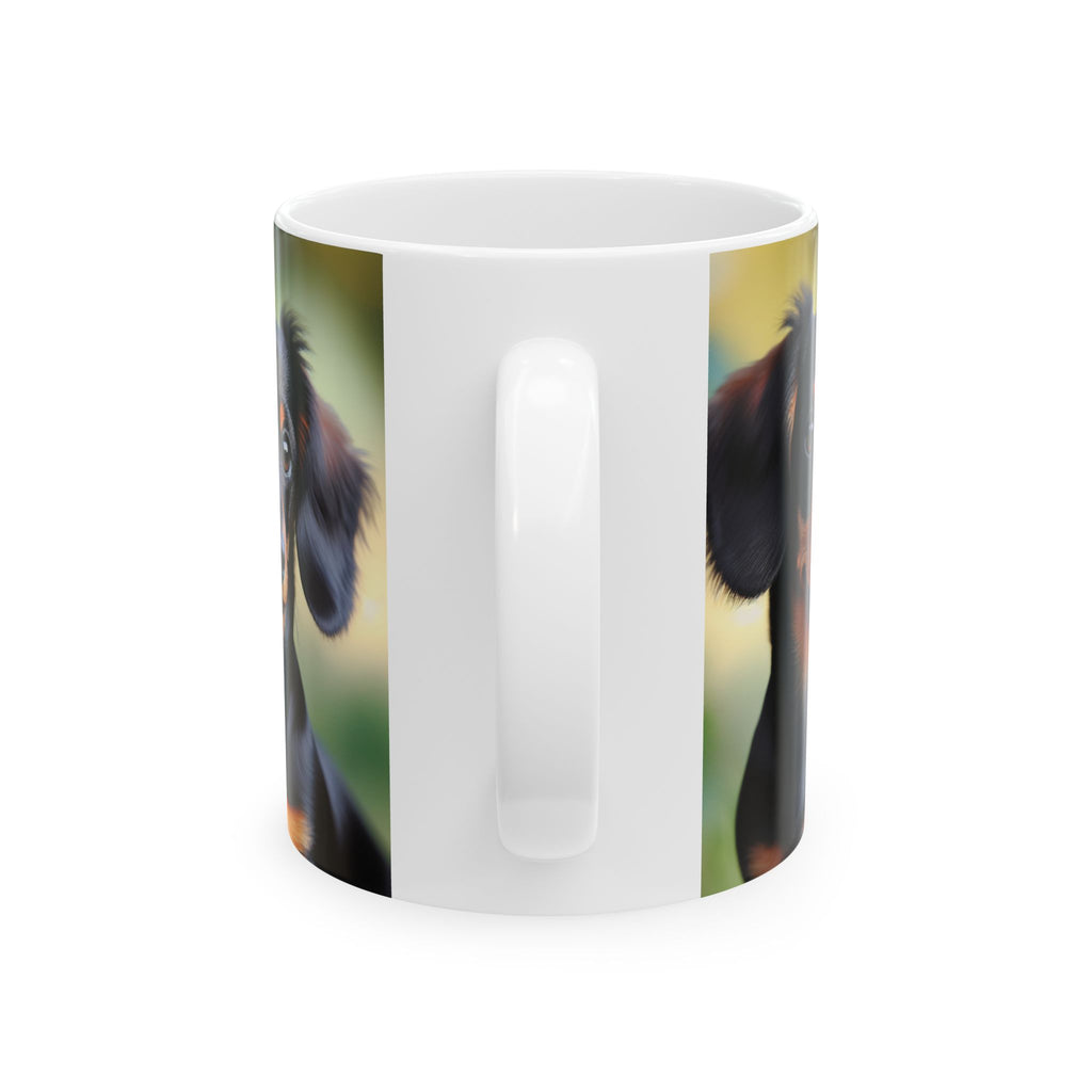Black/Brown Dachshund Mug, (11oz, 15oz)