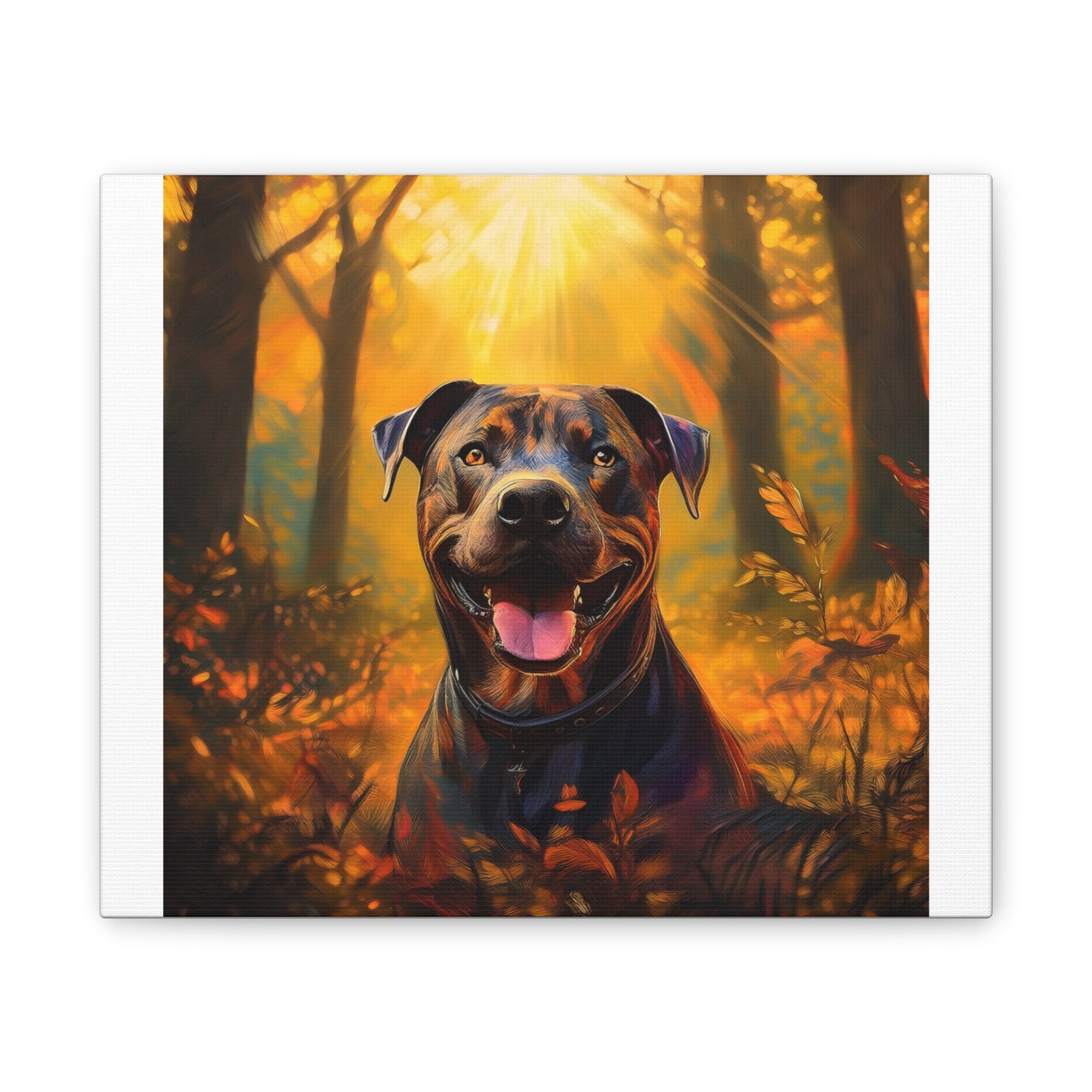 Pit Bull Brindle Autumn Stretched, 0.75"