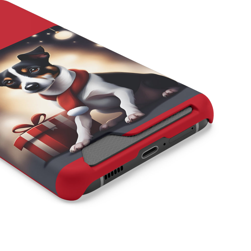 Jack Russel Holiday Phone Case with Card Holder