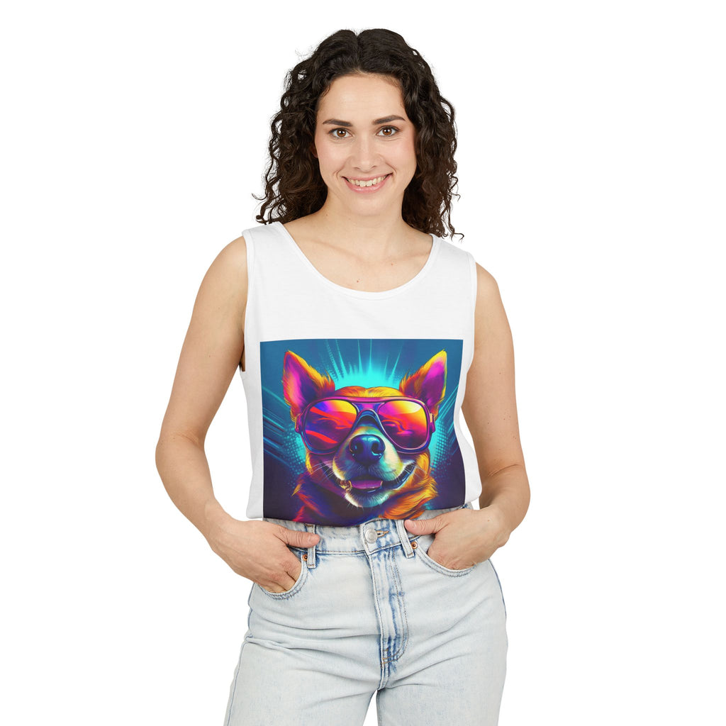 Chihuahua Cool Sunglasses Unisex Tank Top
