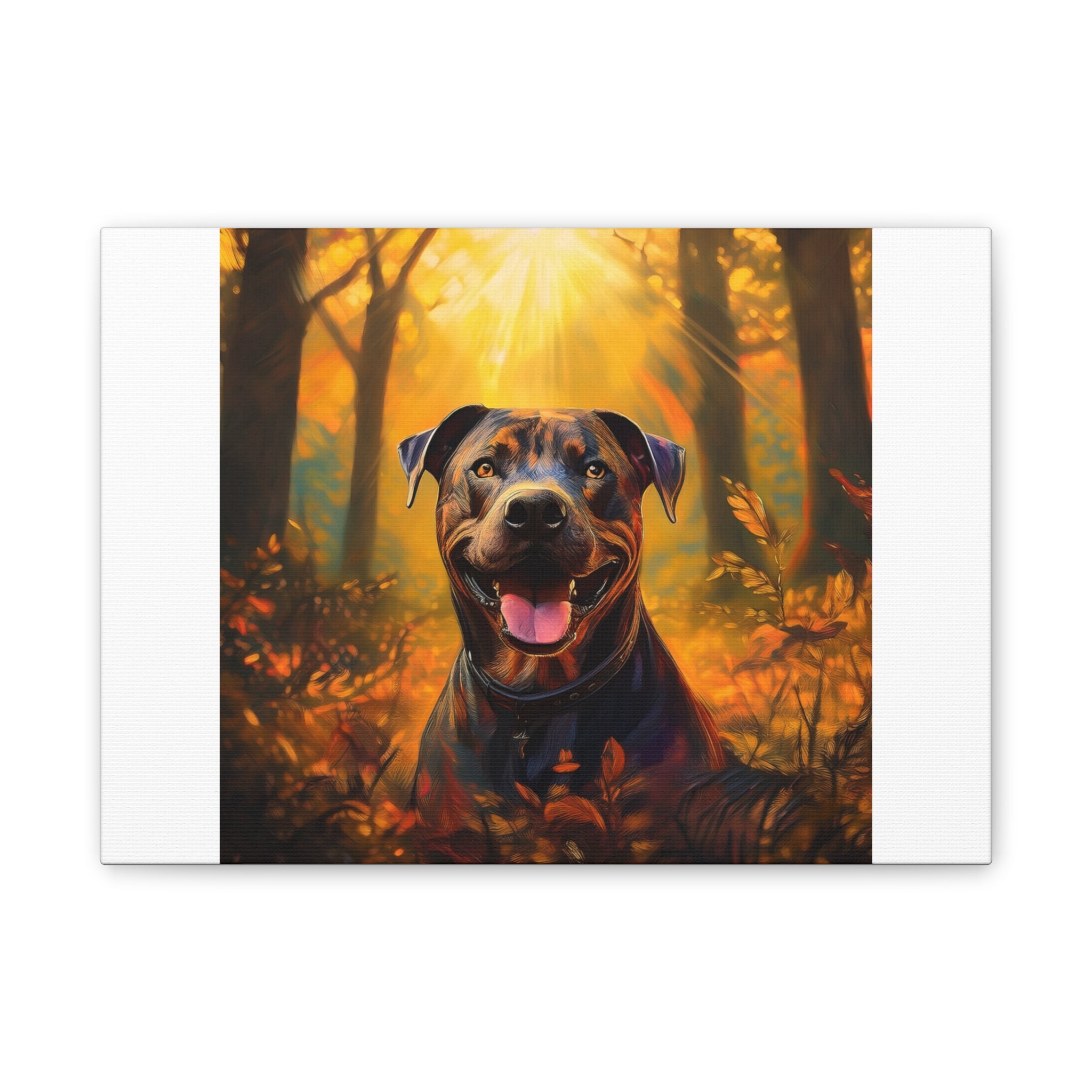 Pit Bull Brindle Autumn Stretched, 0.75"