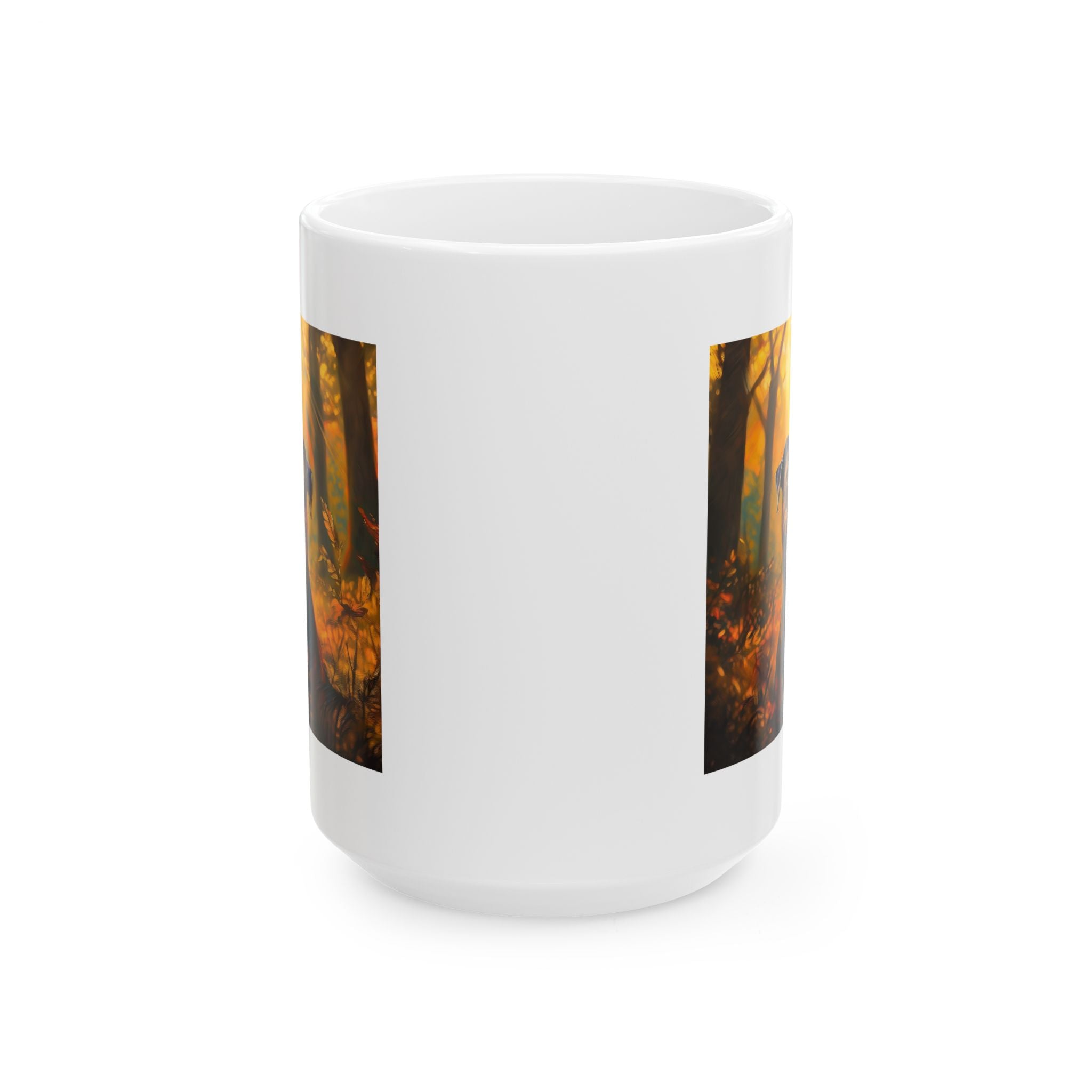 Pit Bull Brindle Autumn Ceramic Mug, (11oz, 15oz)