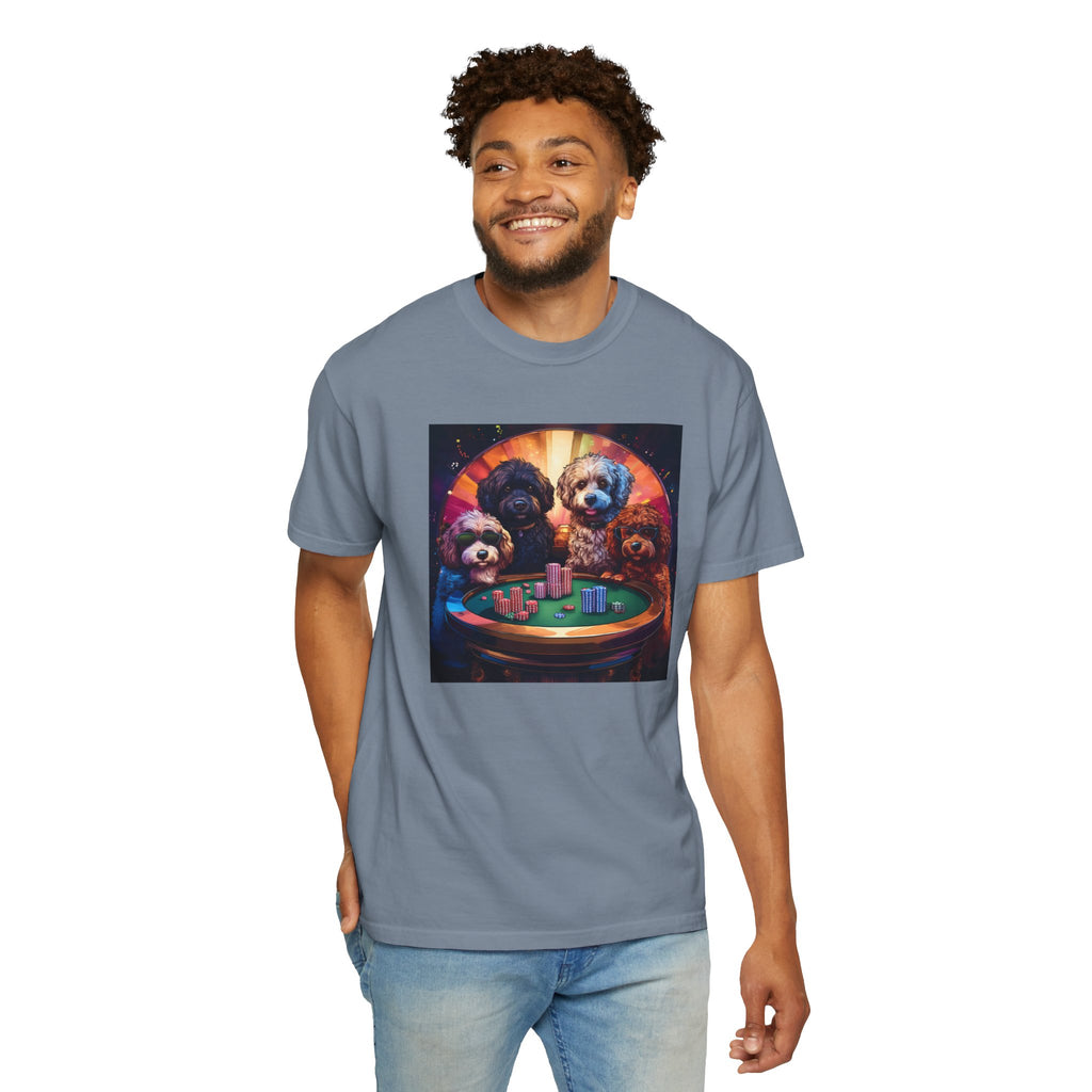 Doodle Poker Game Unisex Garment-Dyed T-shirt
