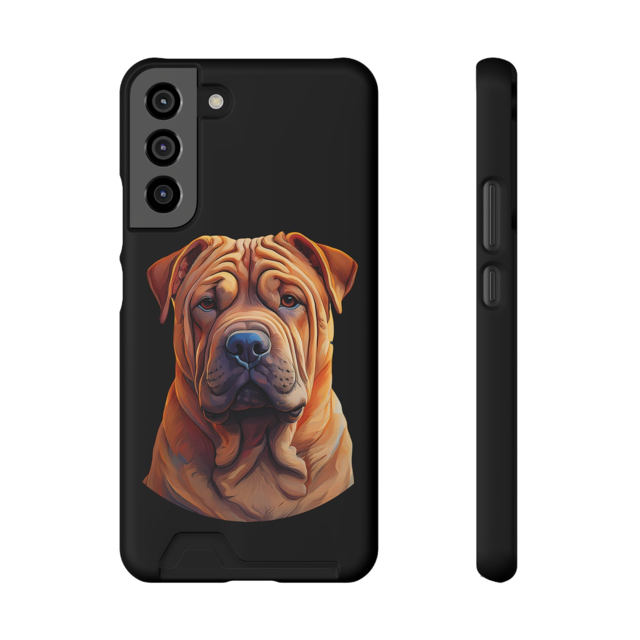 Shar Pei Phone Case with Card Holder