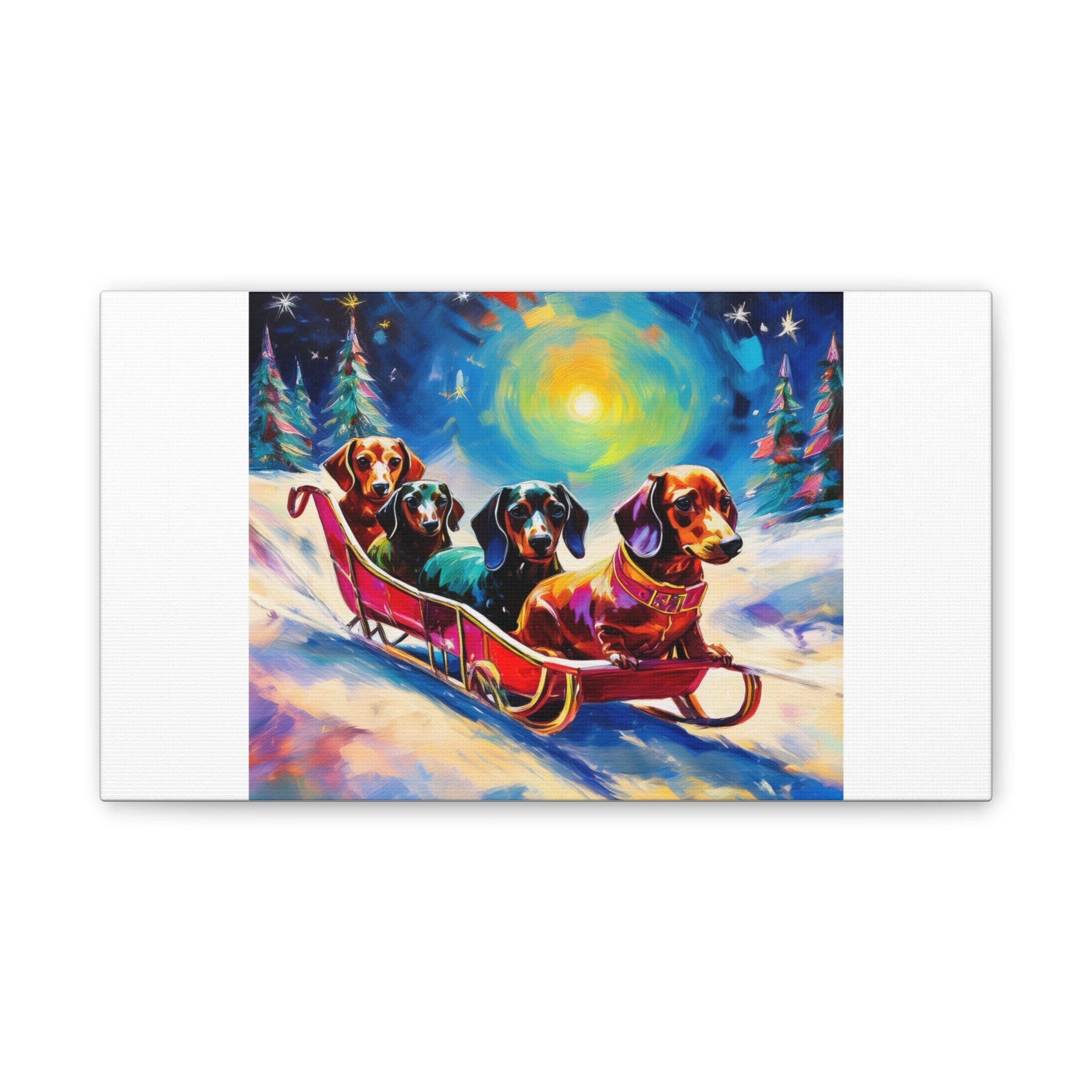 Dachshund Night Sleighride
