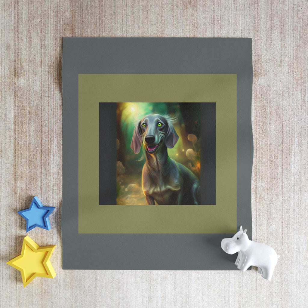 Silver Grey Dachshund Throw Blanket