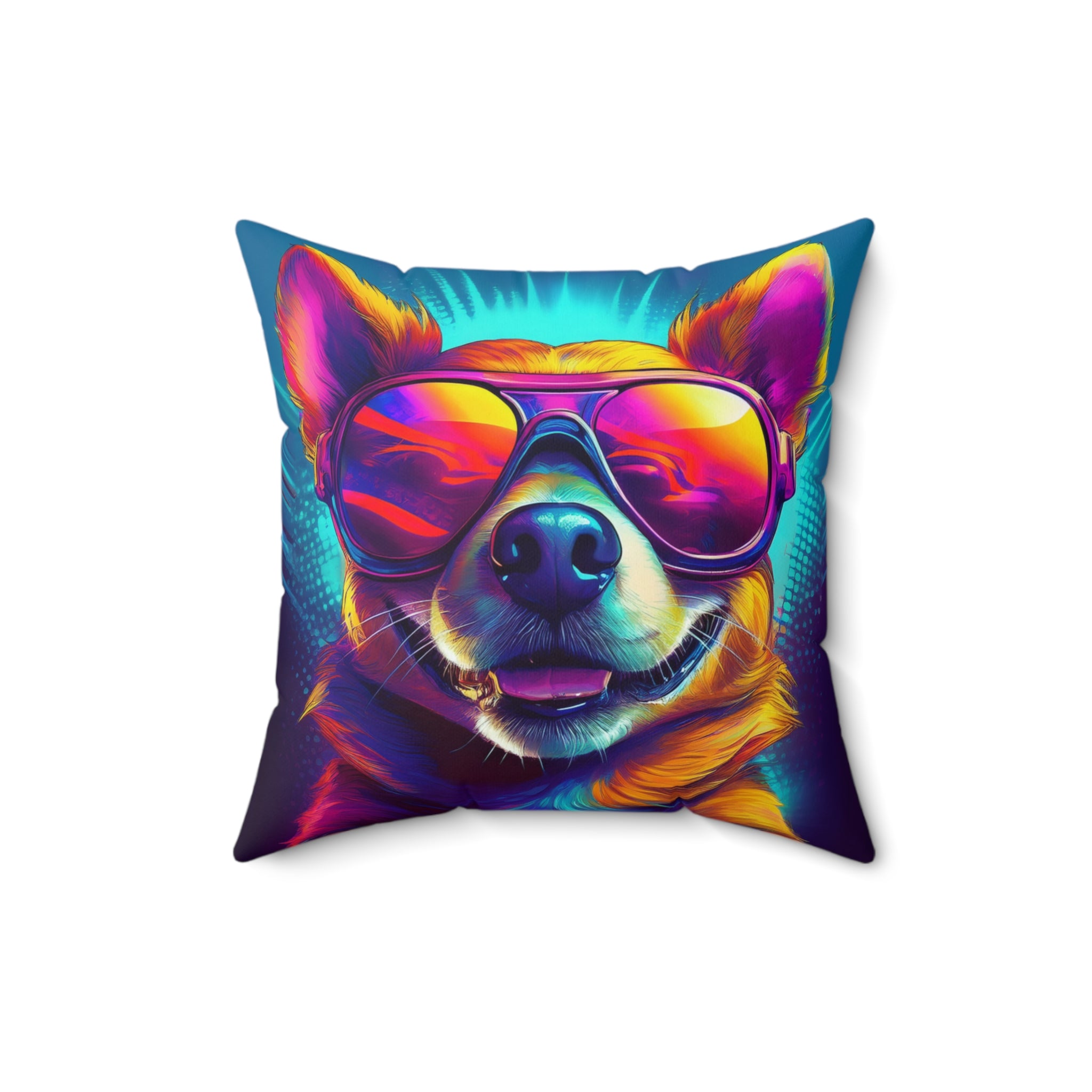 Chihuahua Cool Sunglasses Polyester Square Pillow