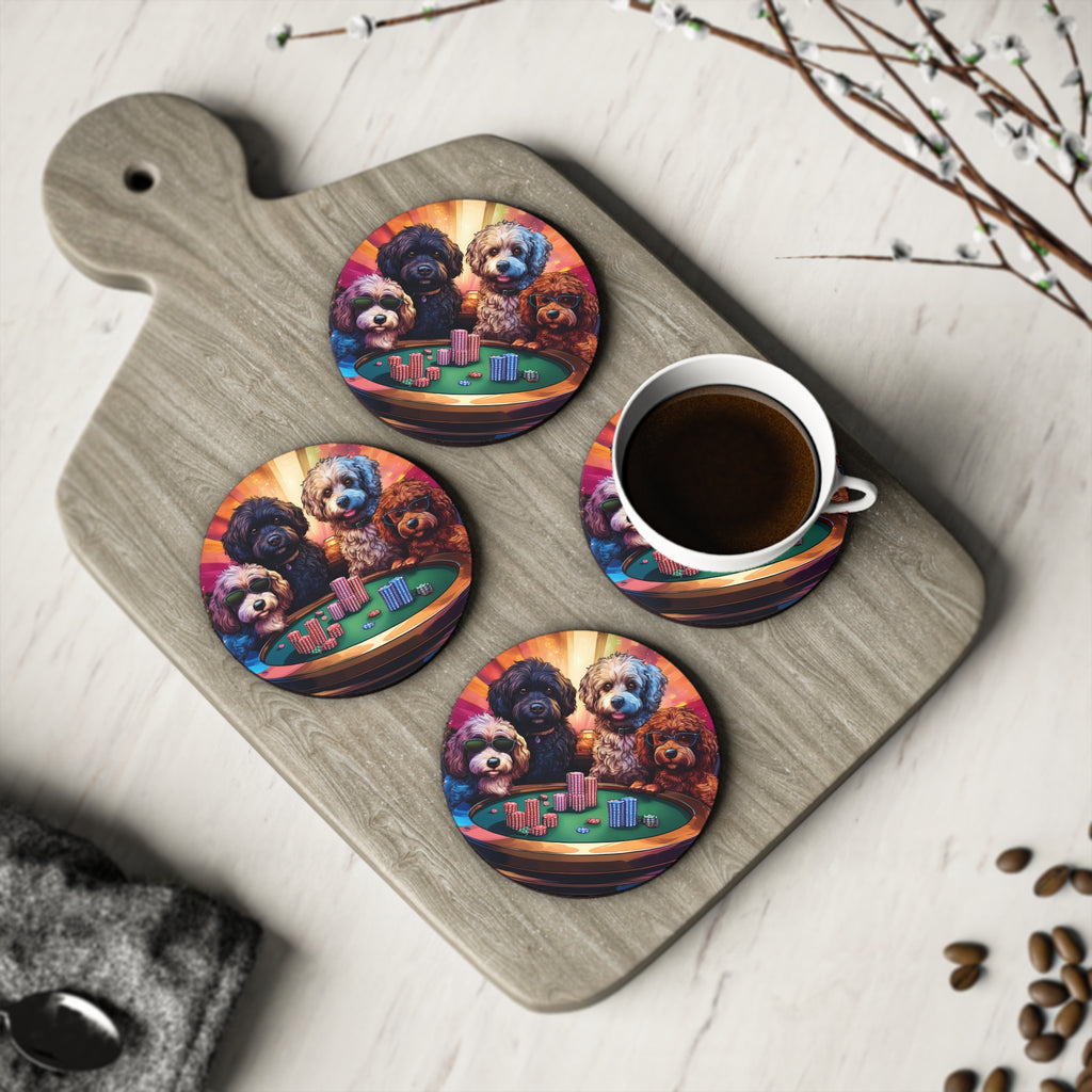 Doodle Poker Game Coasters