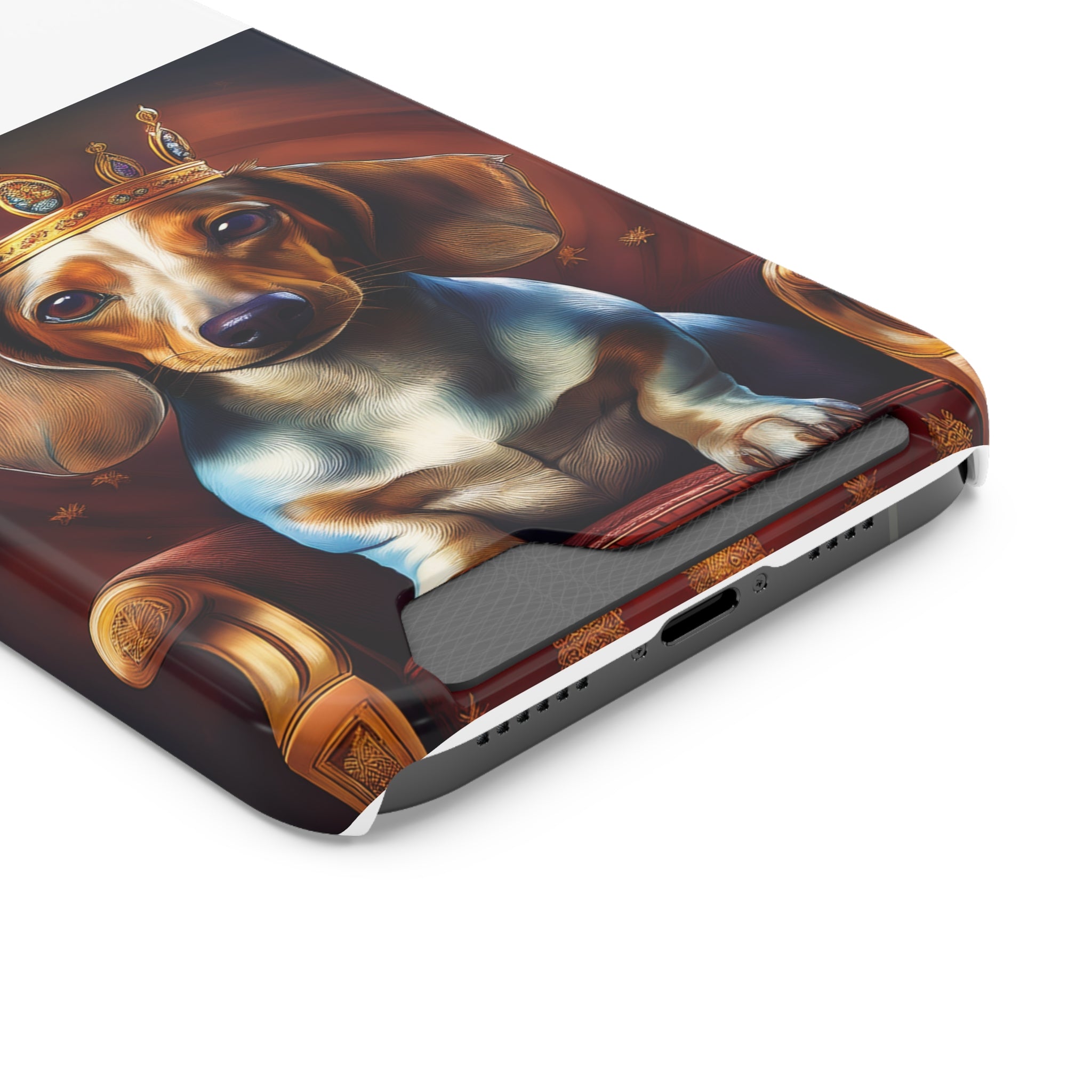 Dachshund Royal Phone Case with Card Holder
