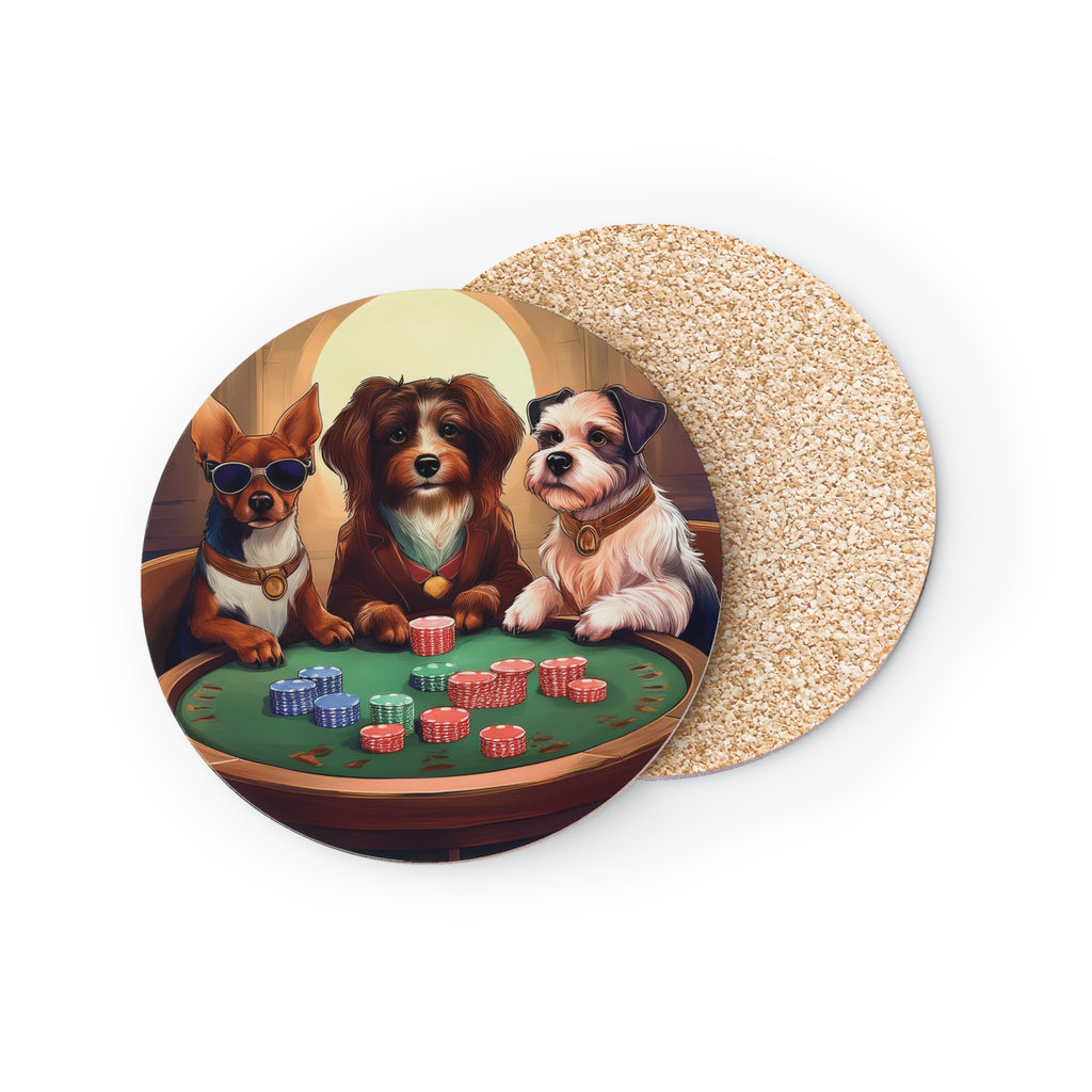 Puppy Poker Coasters