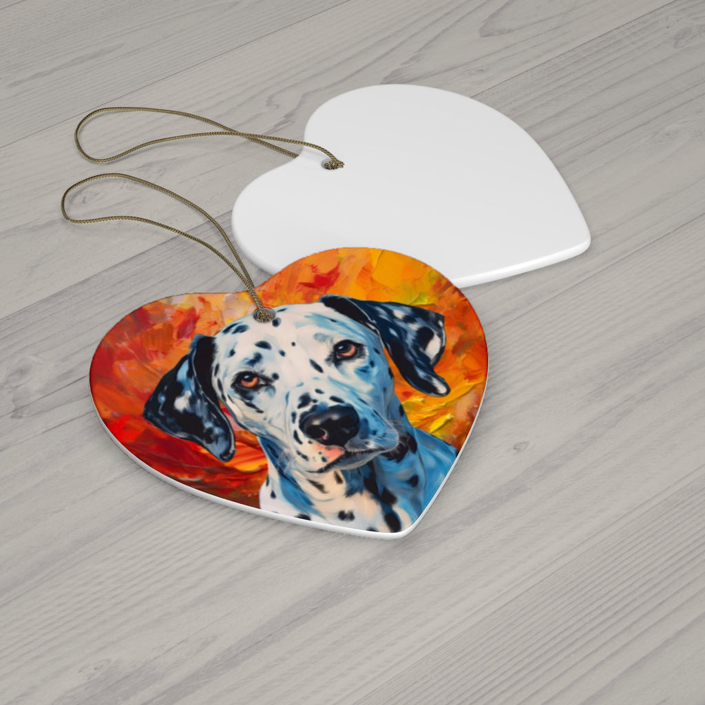 Dalmation Ceramic Ornament
