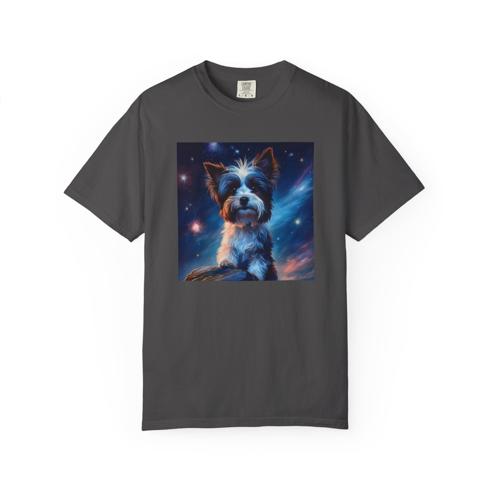 Biewer Terrier Stary Night Unisex Garment-Dyed T-shirt