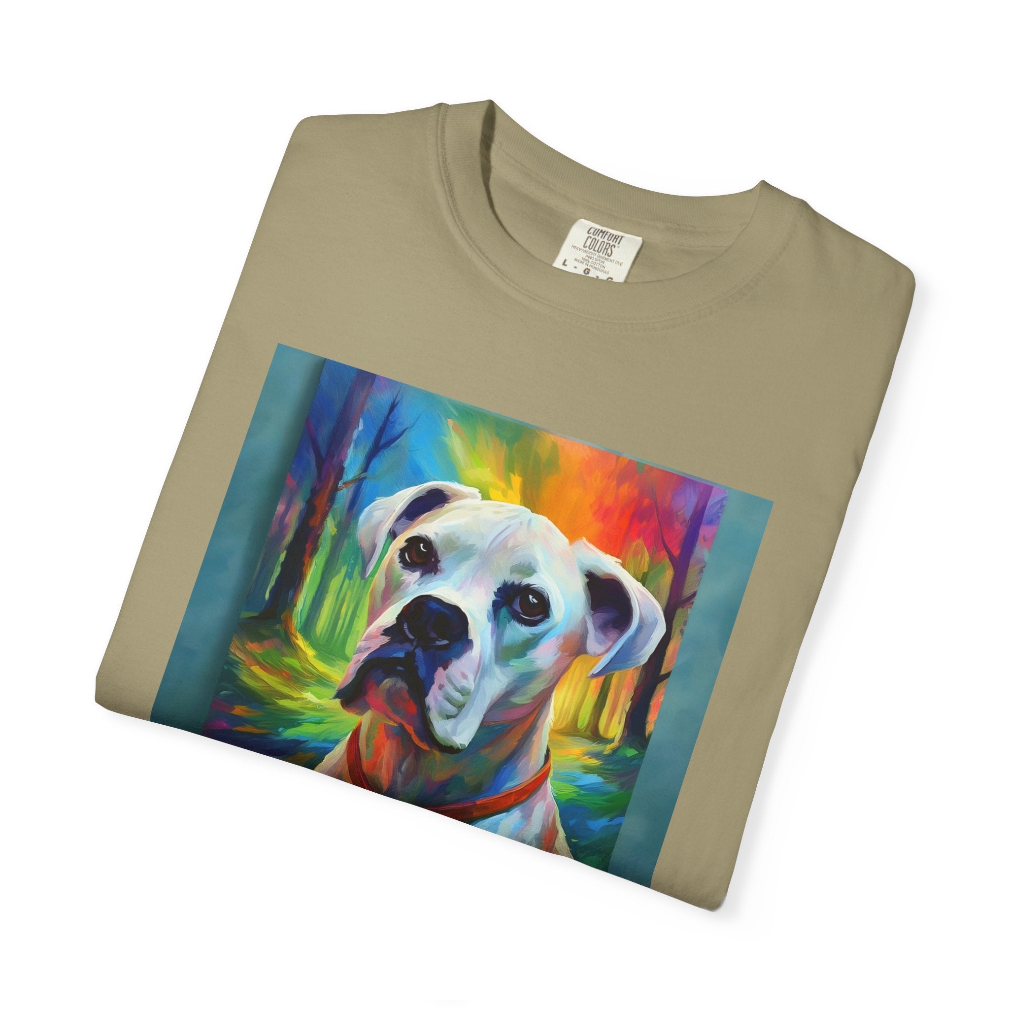Boxer Rainbow Sky Unisex Garment-Dyed T-shirt
