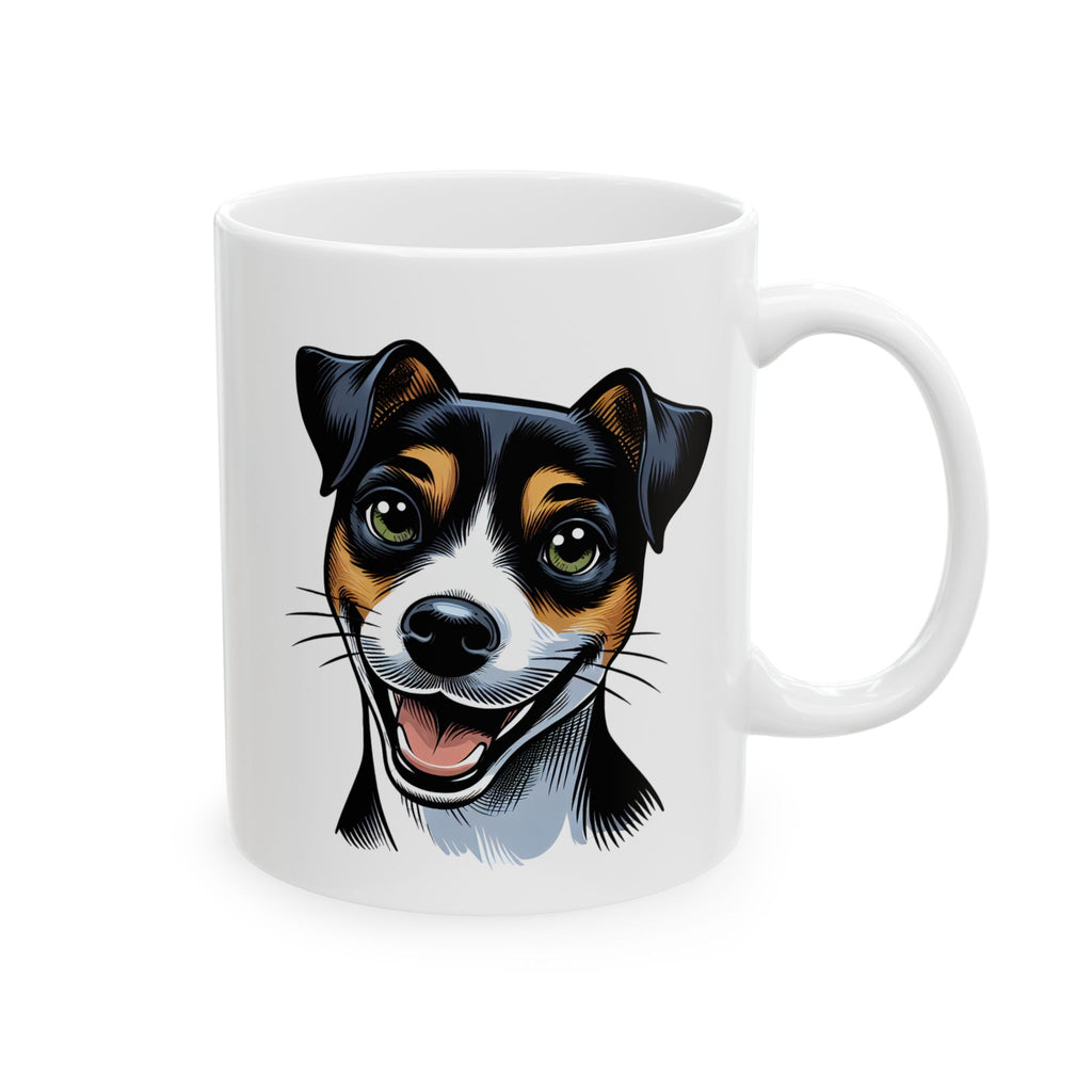 Jack Russel Ceramic Mug, (11oz, 15oz)