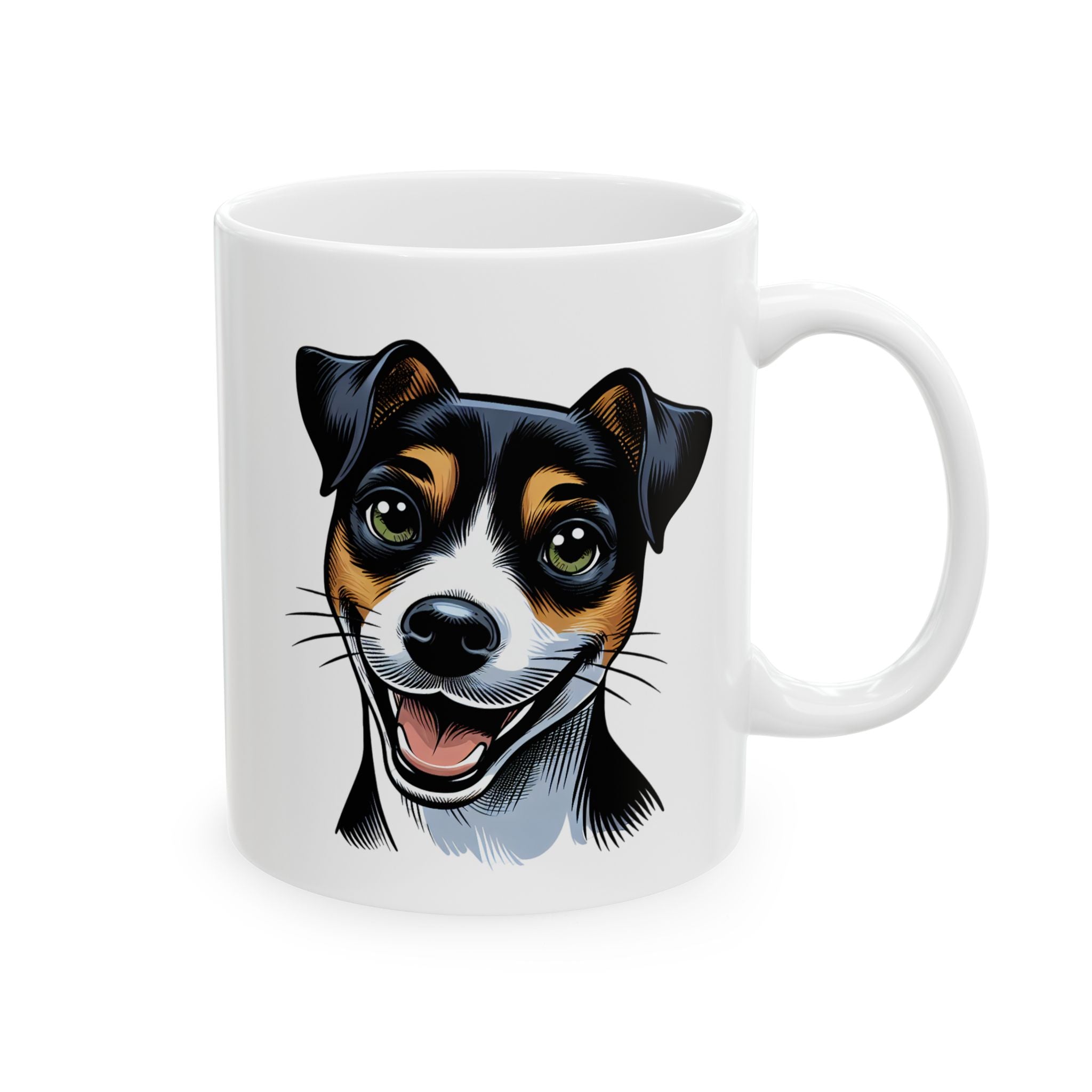 Jack Russel Ceramic Mug, (11oz, 15oz)