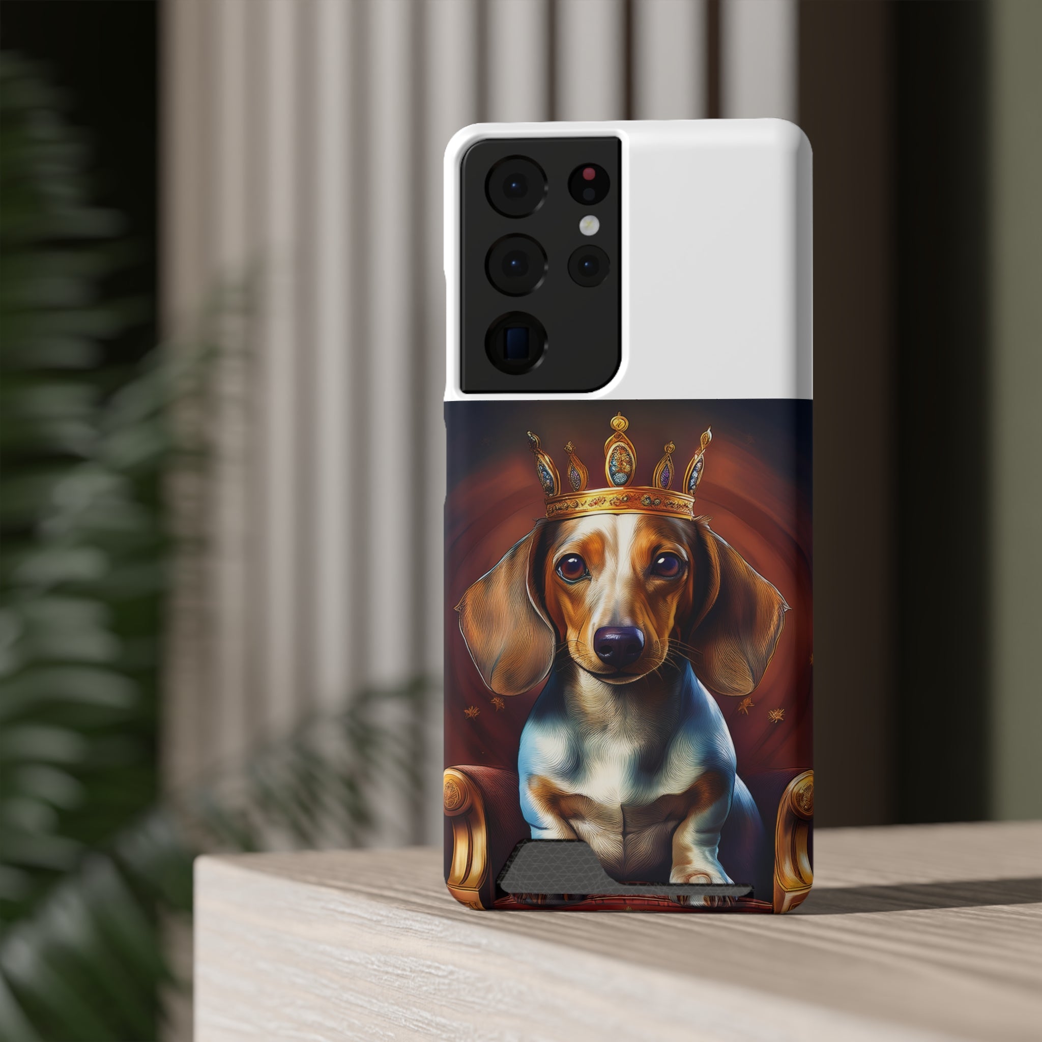 Dachshund Royal Phone Case with Card Holder