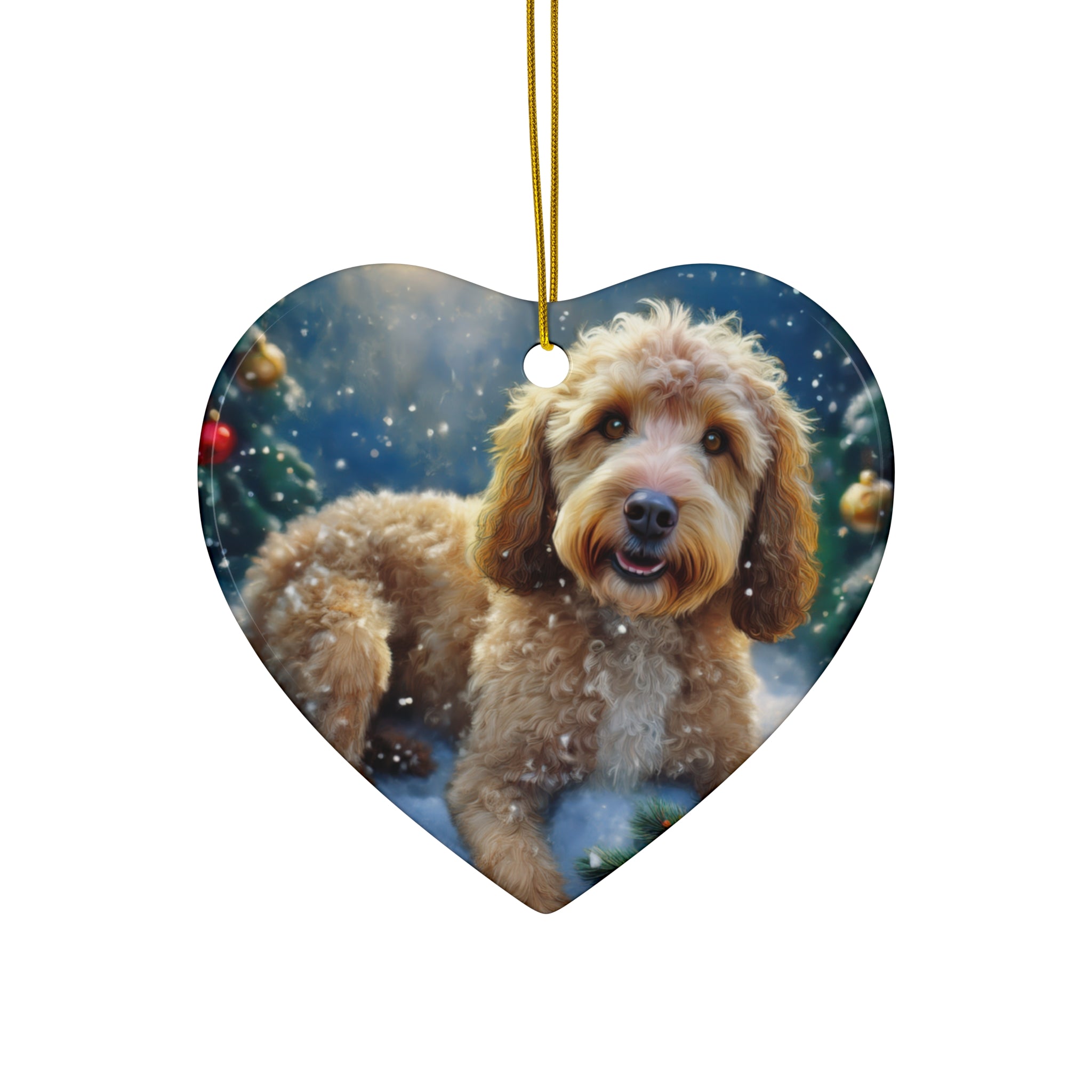 Doodle Holiday Ceramic Ornament