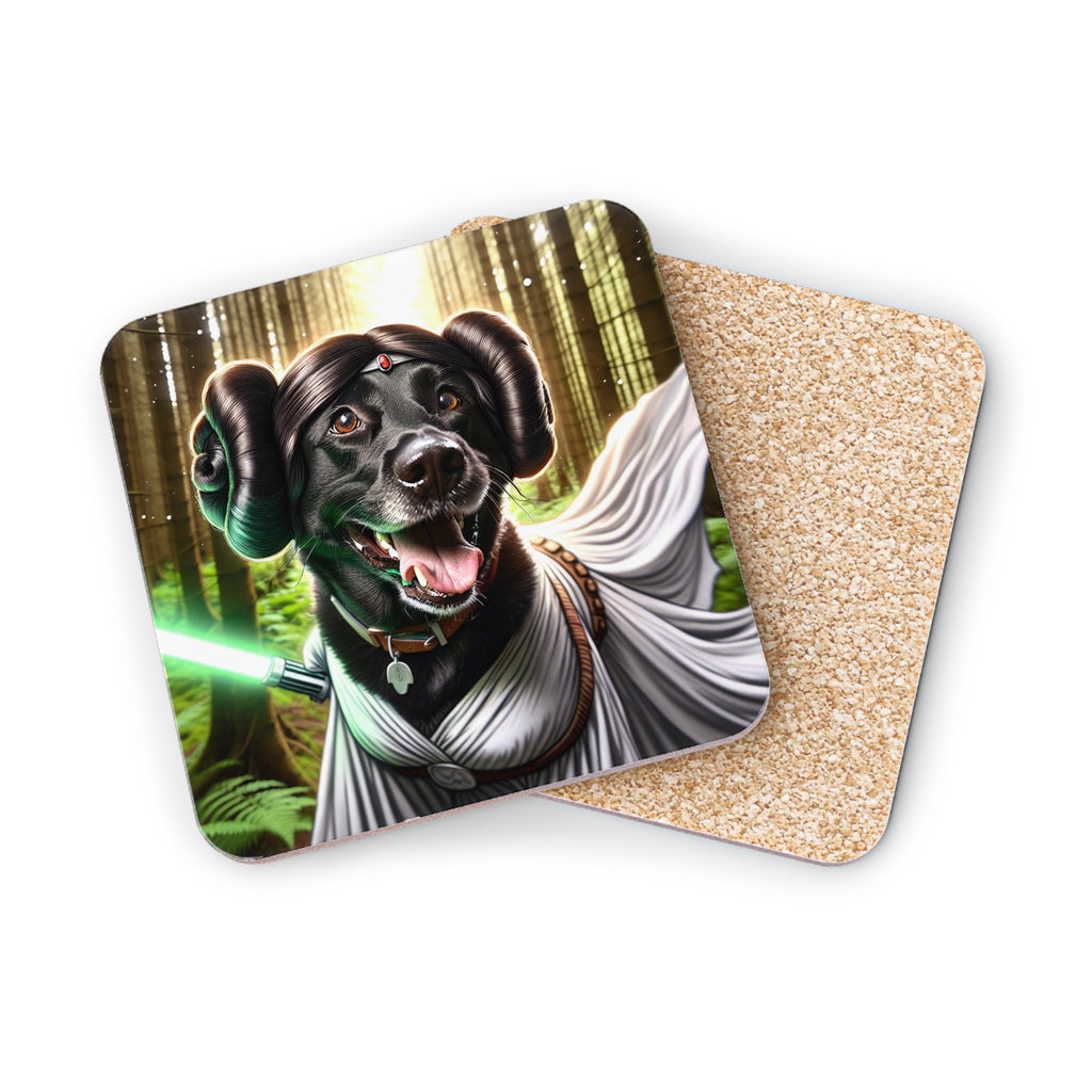 Black Lab Galaxy Princess Coasters