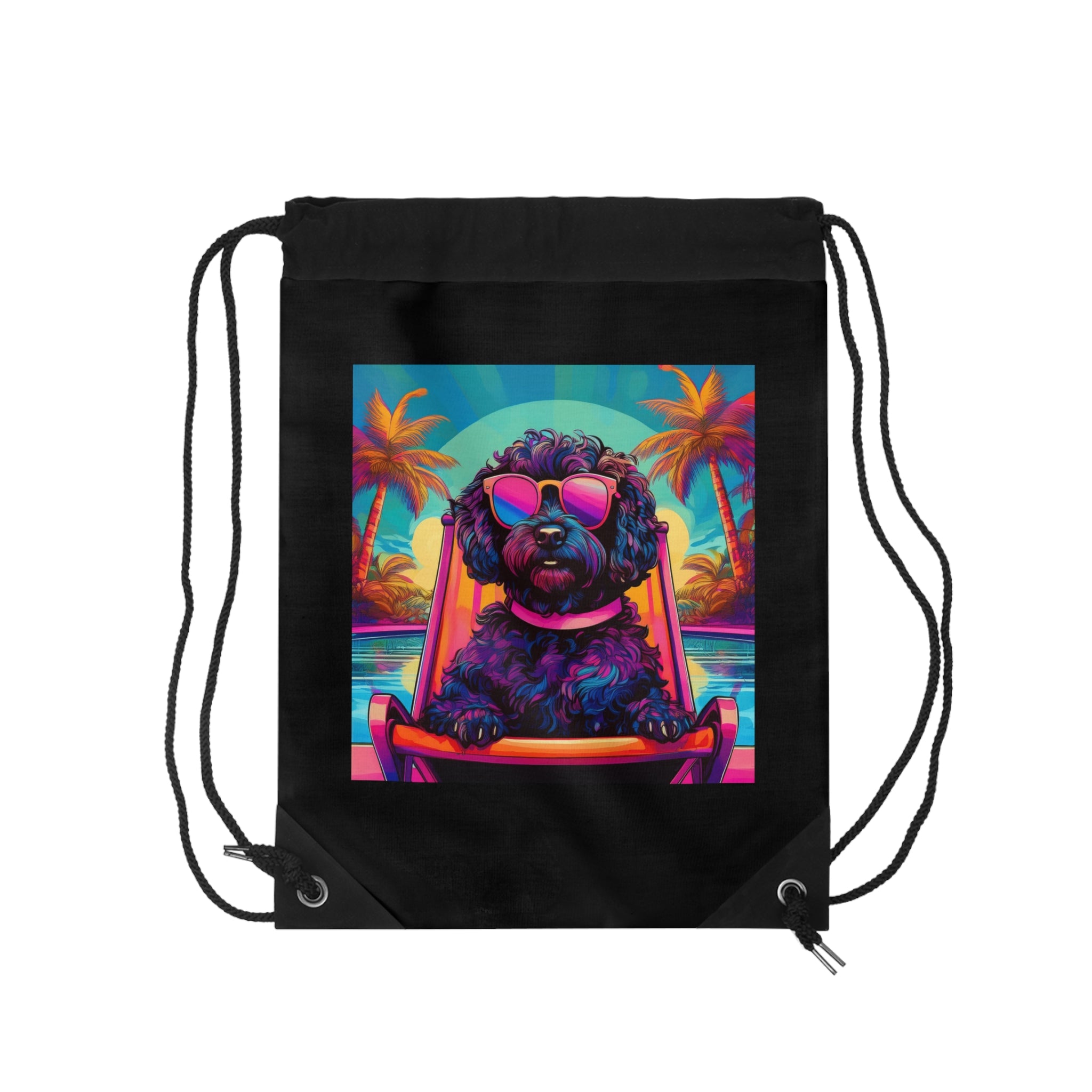 Doodle Poolside Drawstring Bag