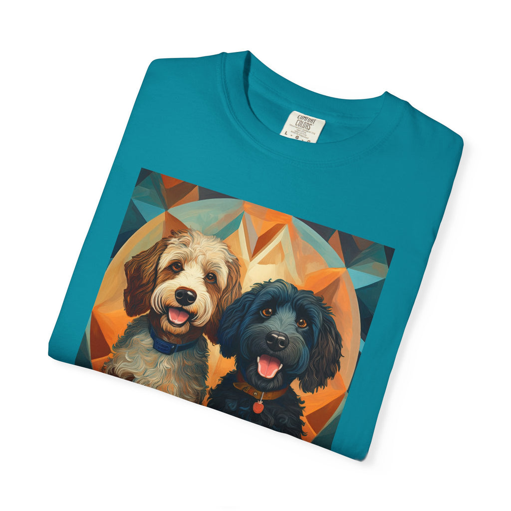 Doodles, Black & Tan Unisex Garment-Dyed T-shirt