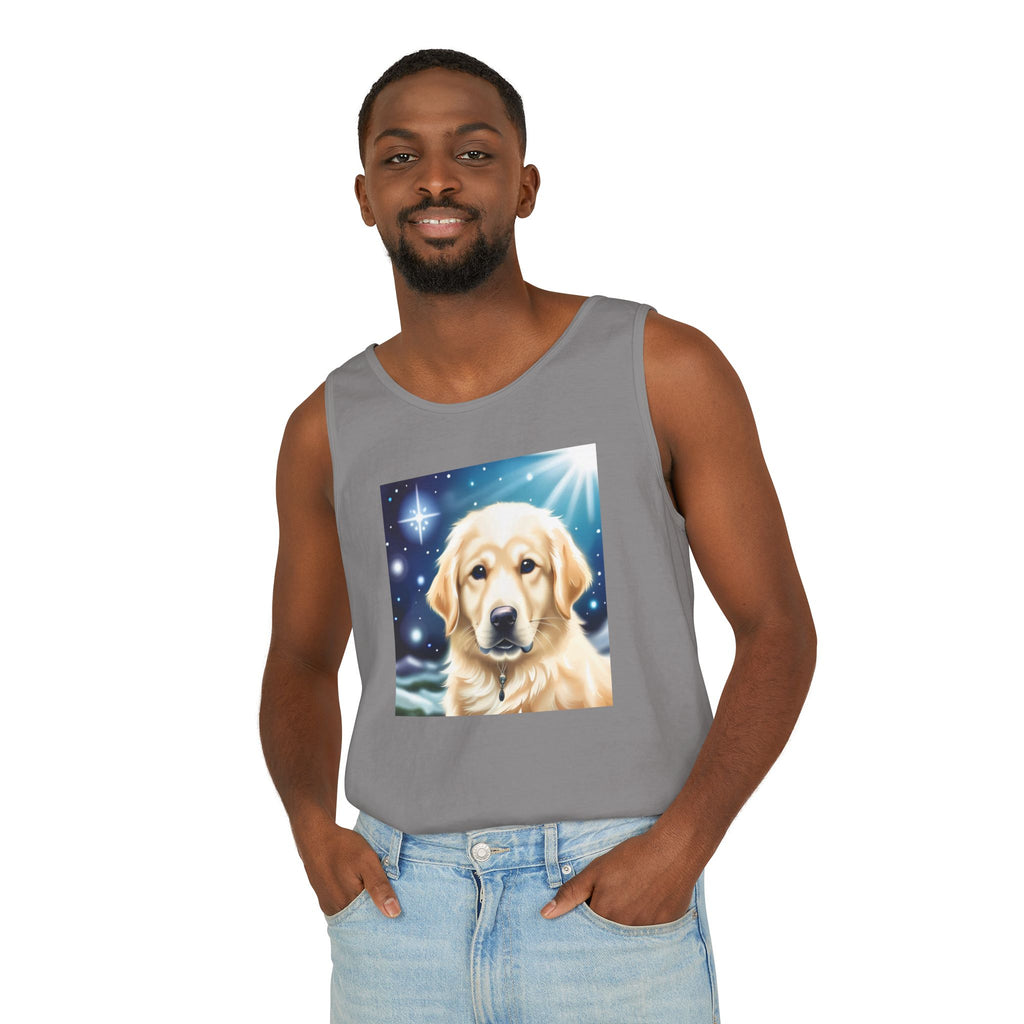 Golden Retriever Stary Night Unisex Tank Top