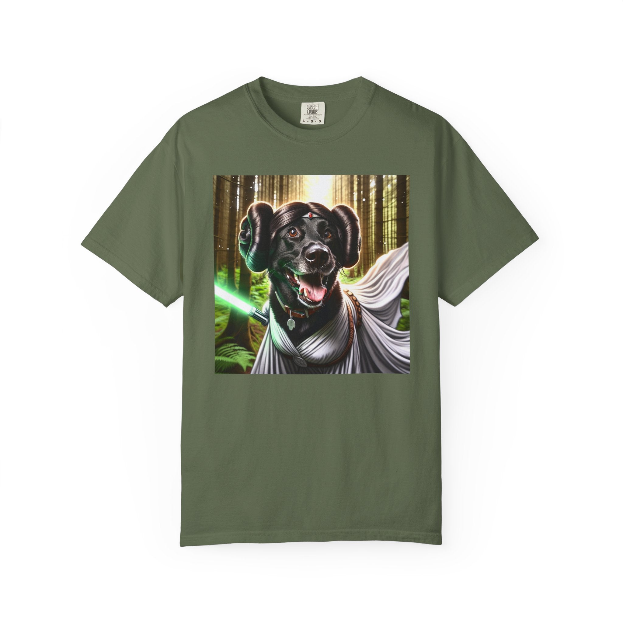 Black Lab Galaxy Princess Unisex Garment-Dyed T-shirt
