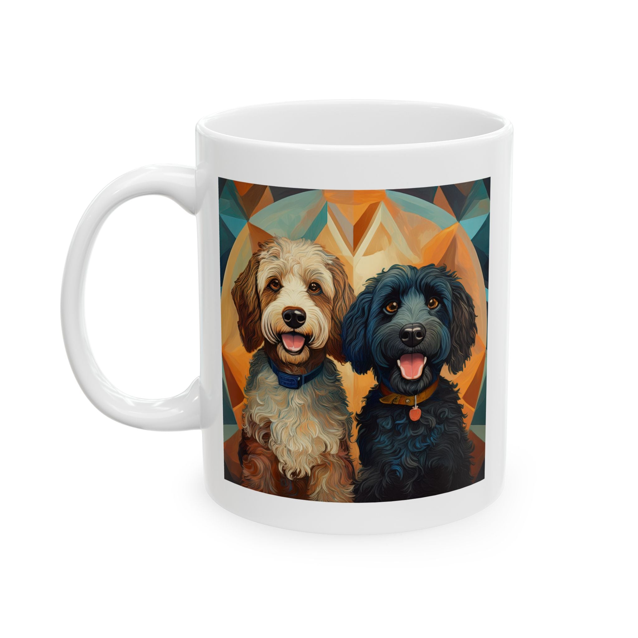 Doodles, Black & Tan Ceramic Mug, (11oz, 15oz)