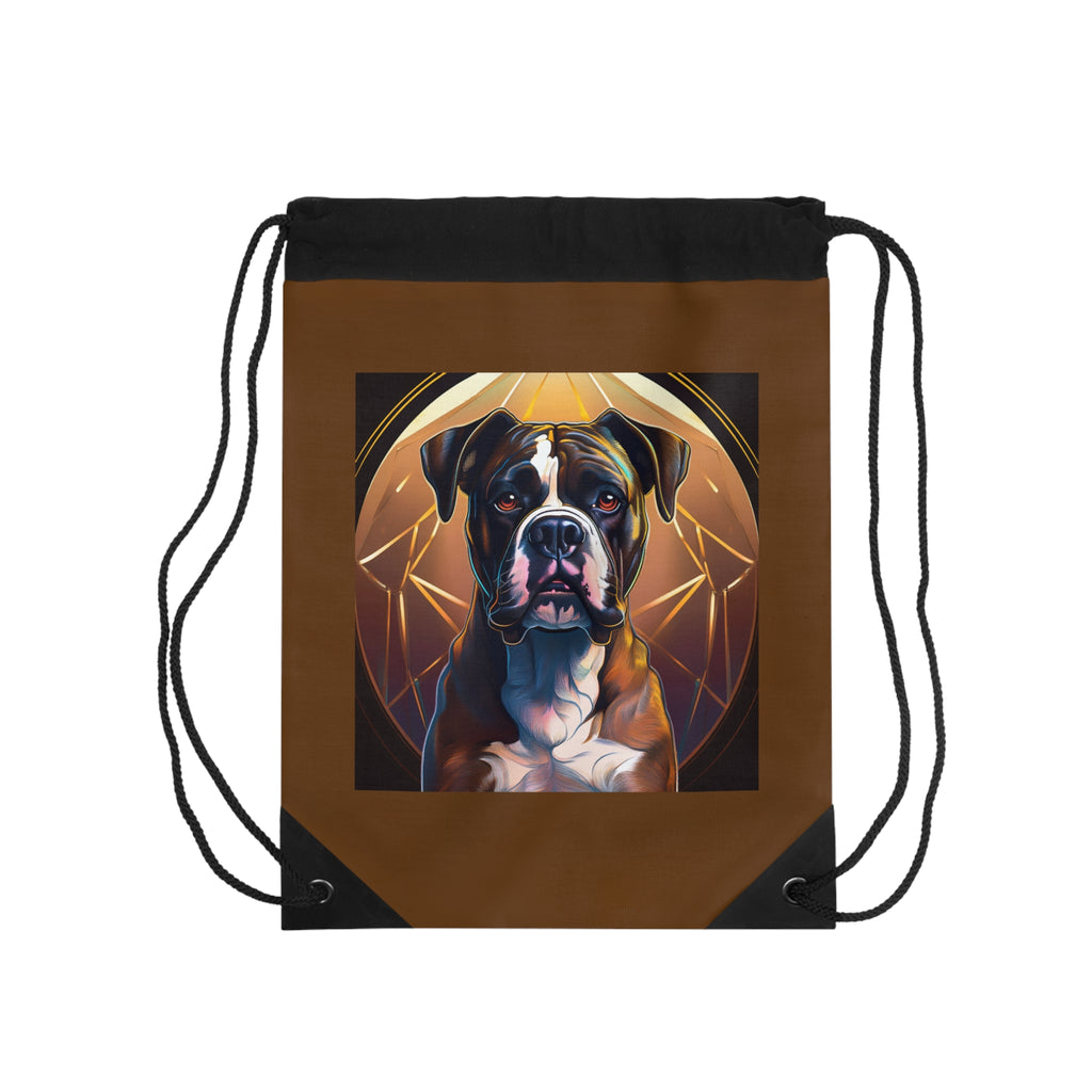 Brindle Gold Boxer Drawstring Bag