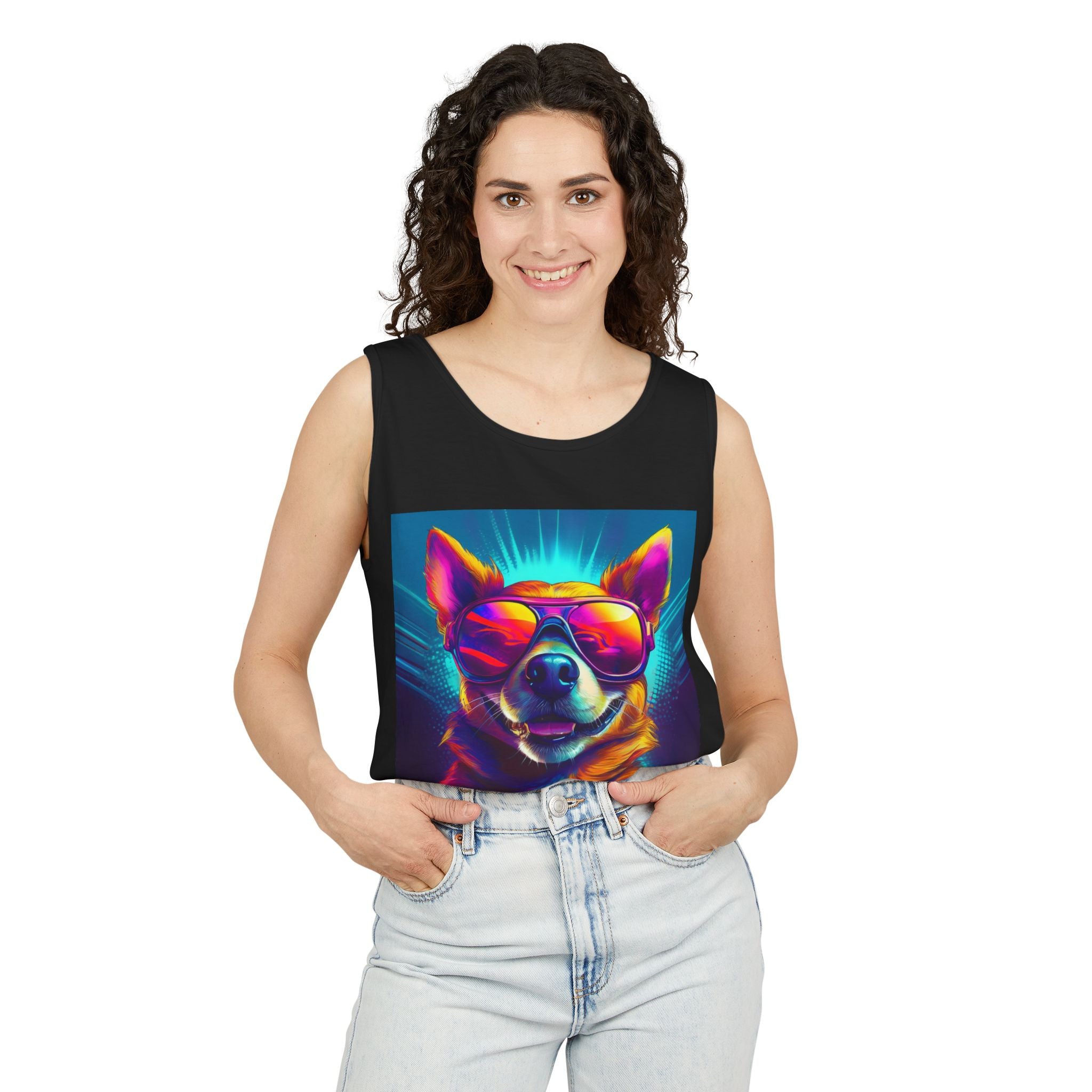 Chihuahua Cool Sunglasses Unisex Tank Top