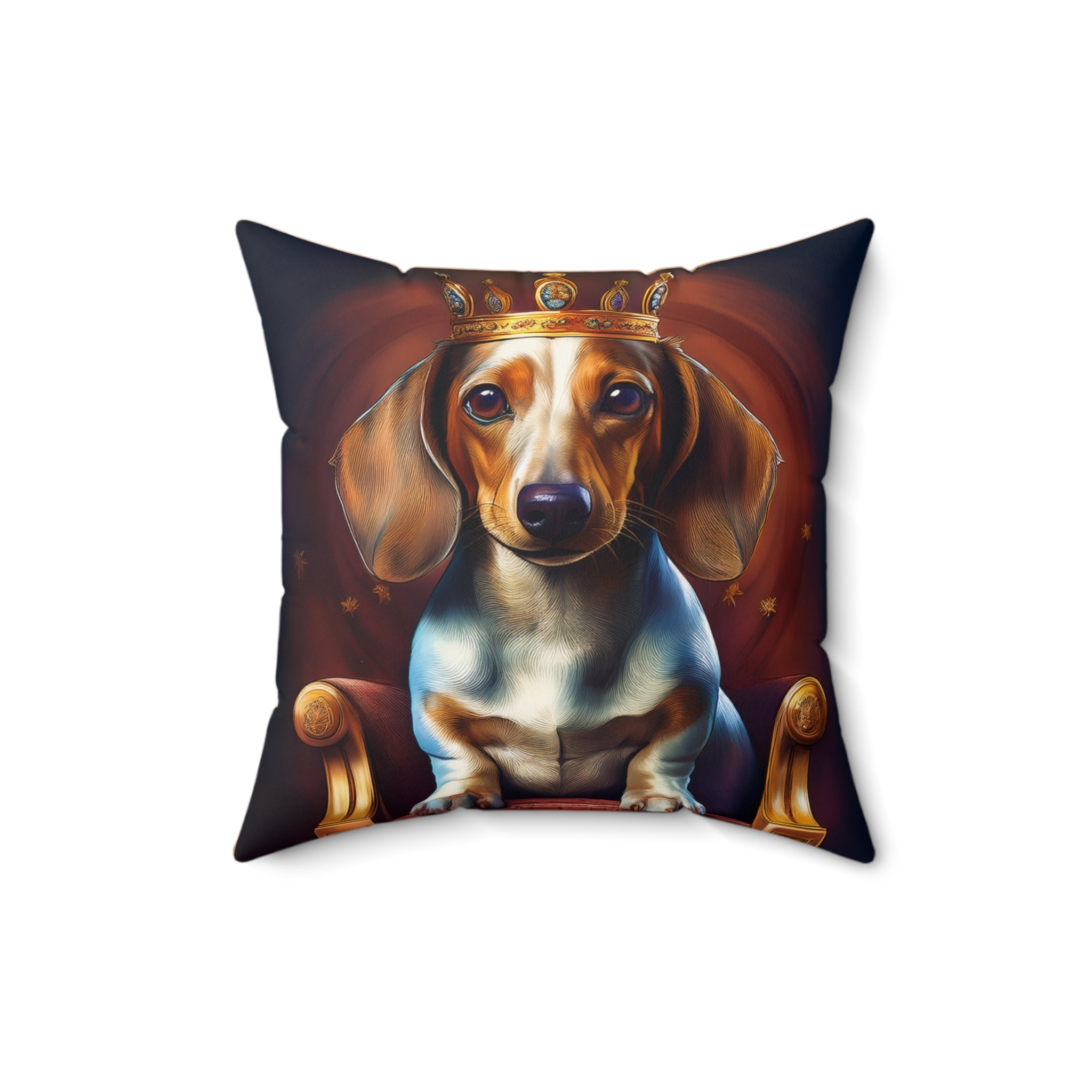 Dachshund Royal Polyester Square Pillow