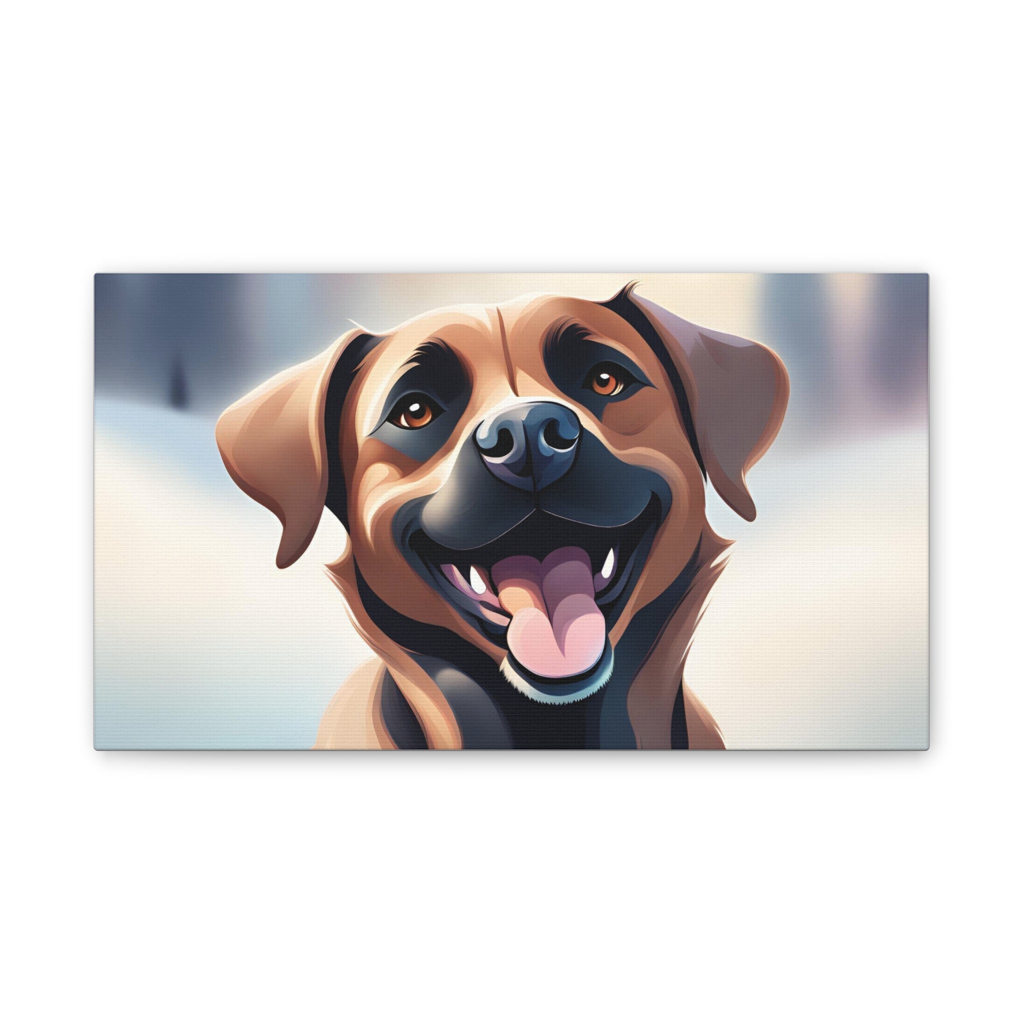 Black Mouth Cur Canvas Stretched, 0.75"