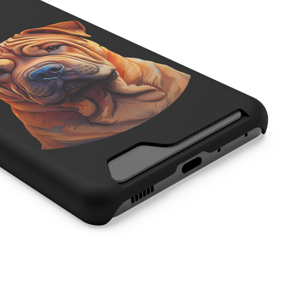 Shar Pei Phone Case with Card Holder