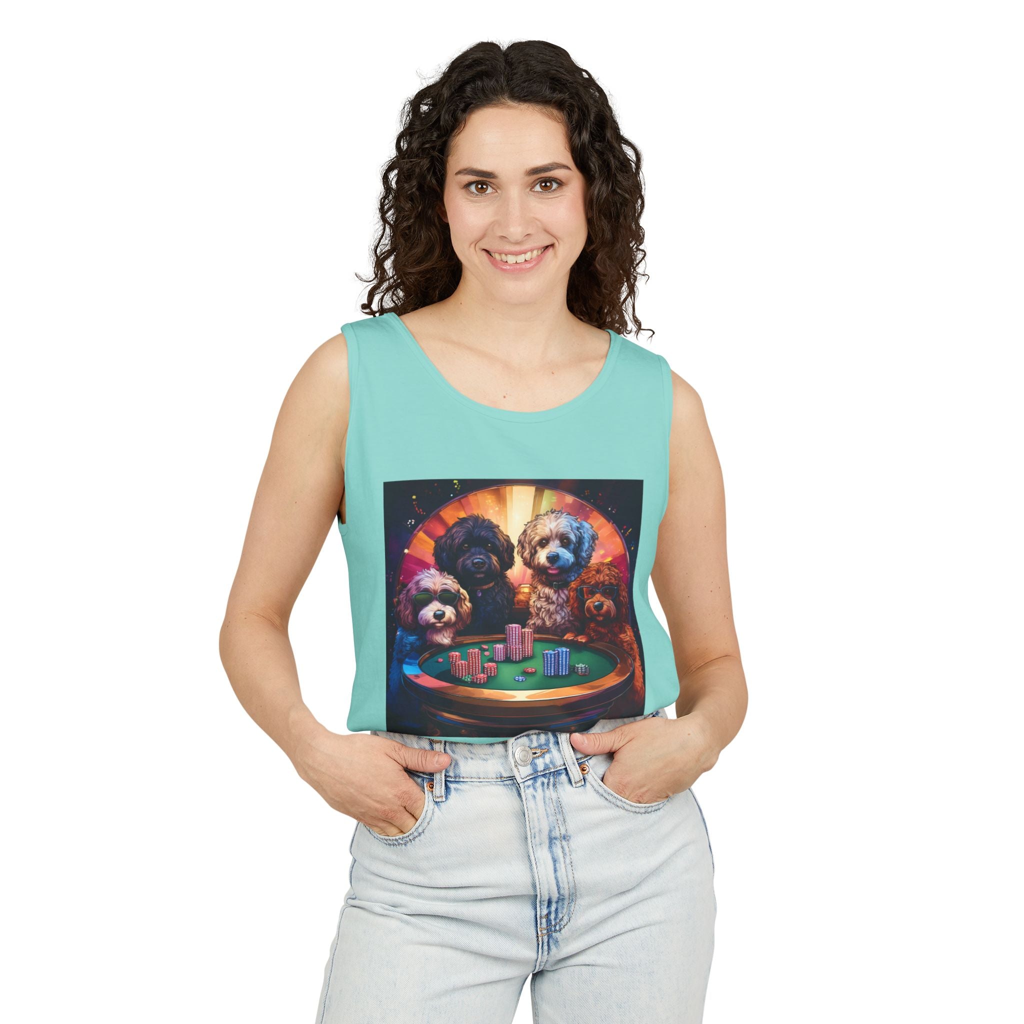 Doodle Poker Game Tank Top