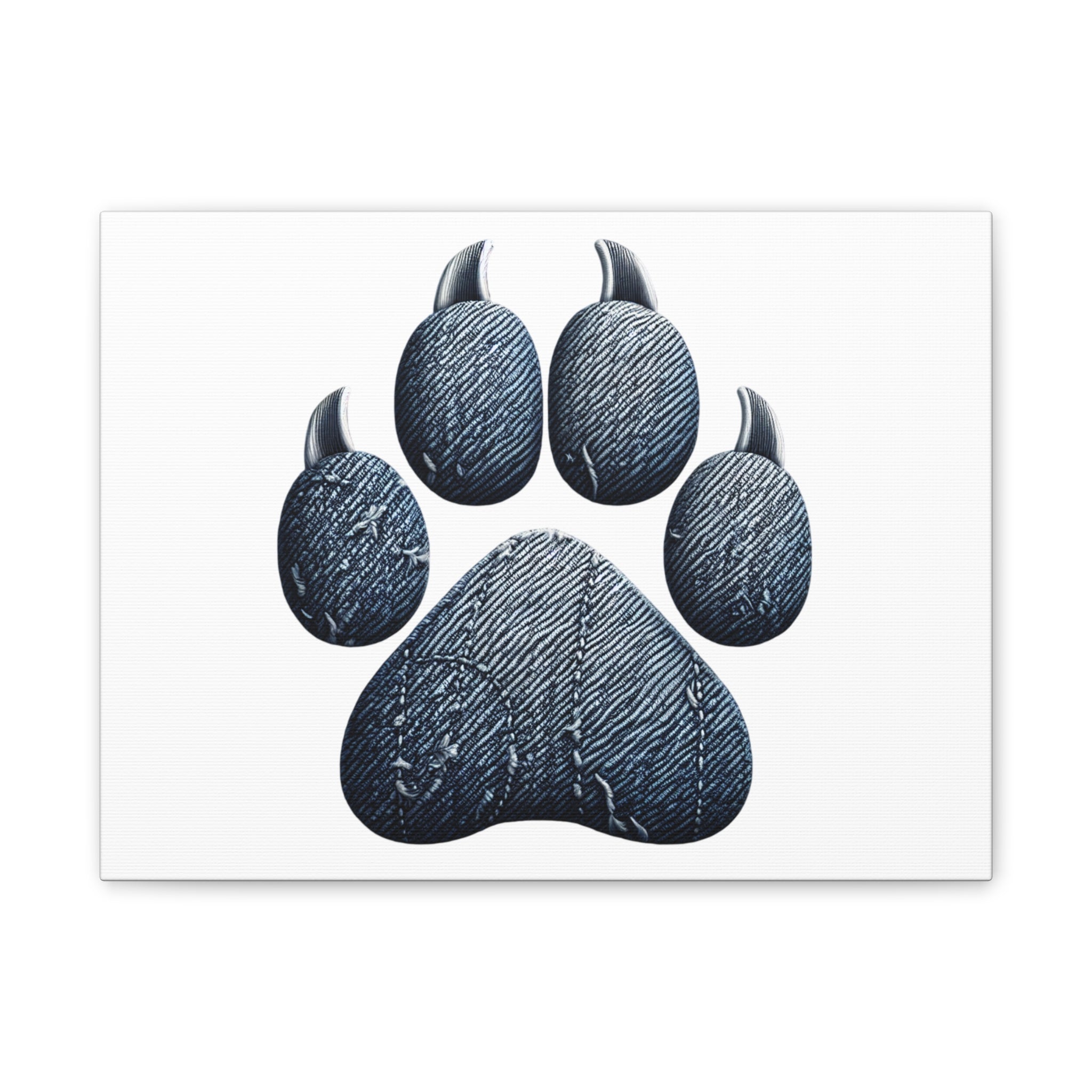 Denim Paw Canvas Stretched, 0.75"