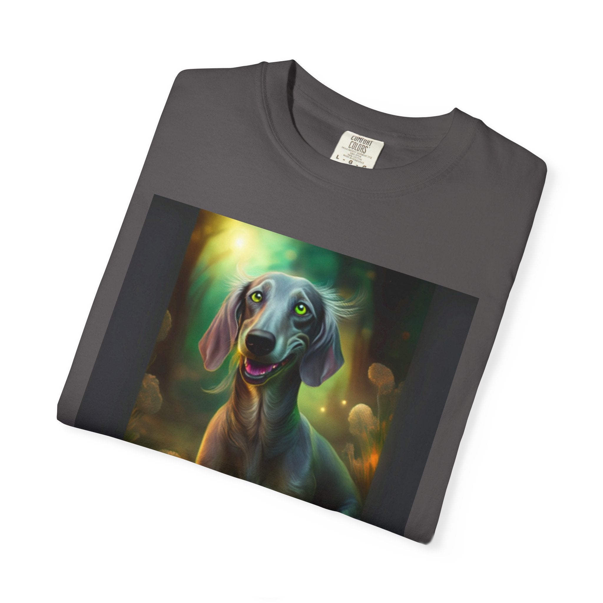 Silver Grey Dachshund Unisex Garment-Dyed T-shirt
