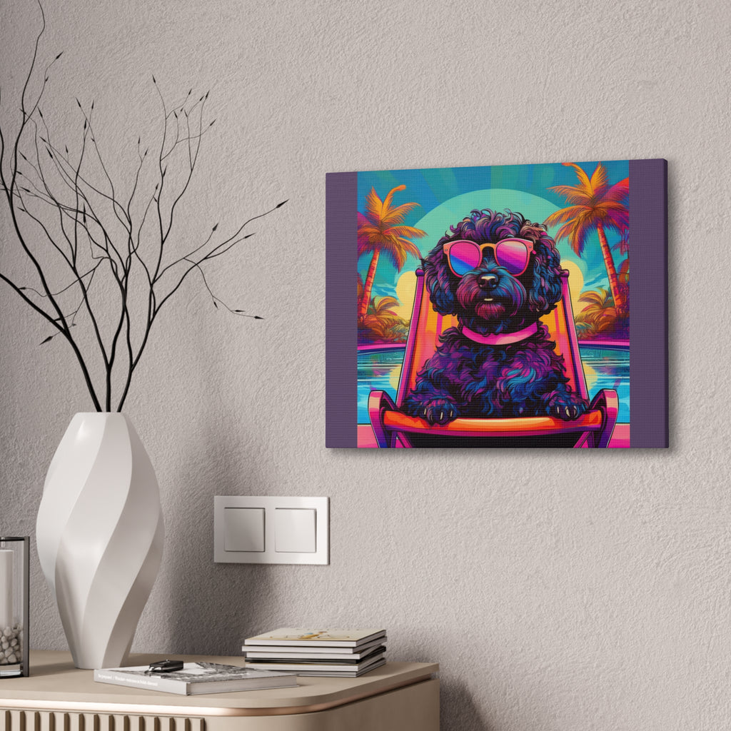 Doodle Poolside Canvas Painting