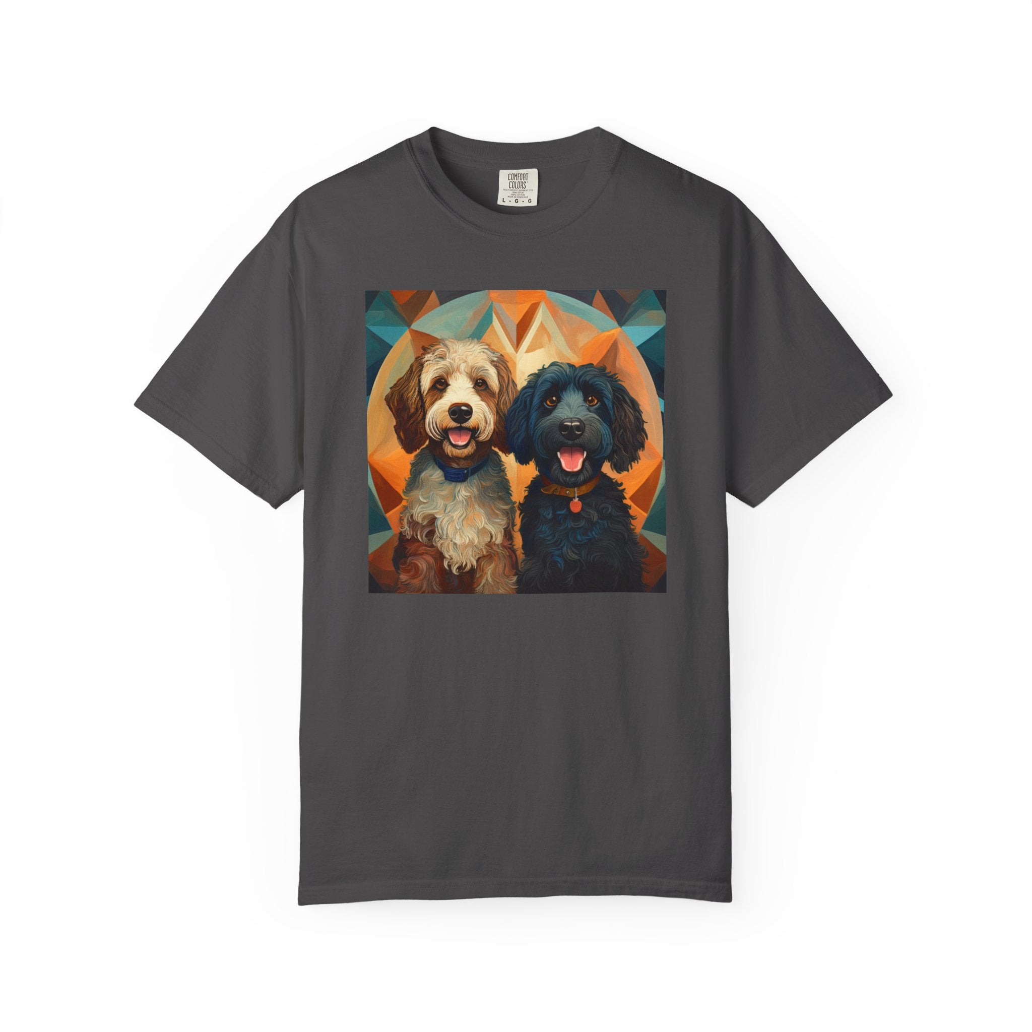 Doodles, Black & Tan Unisex Garment-Dyed T-shirt