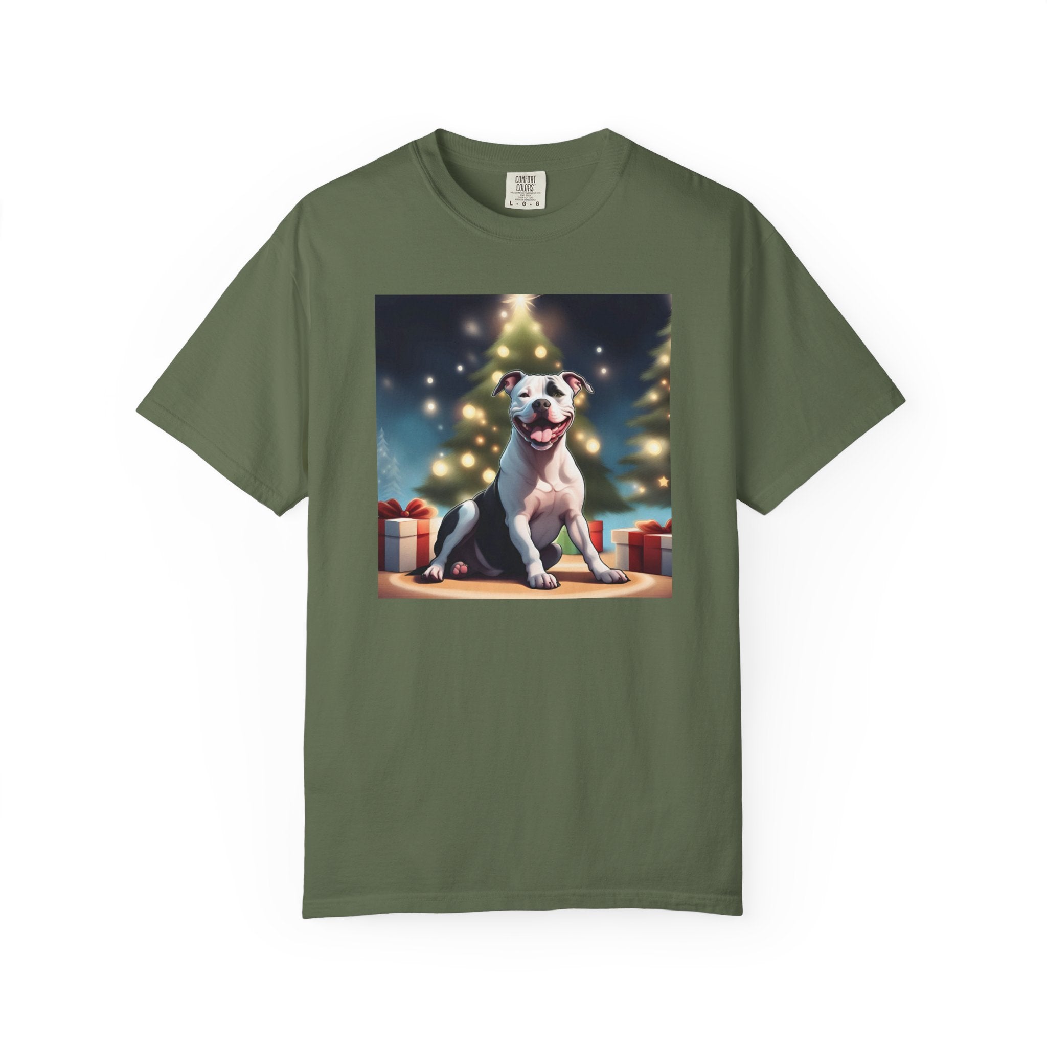 Pit Bull Holiday Unisex Garment-Dyed T-shirt