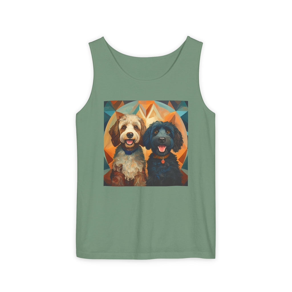 Doodles, Black & Tan Tank Top
