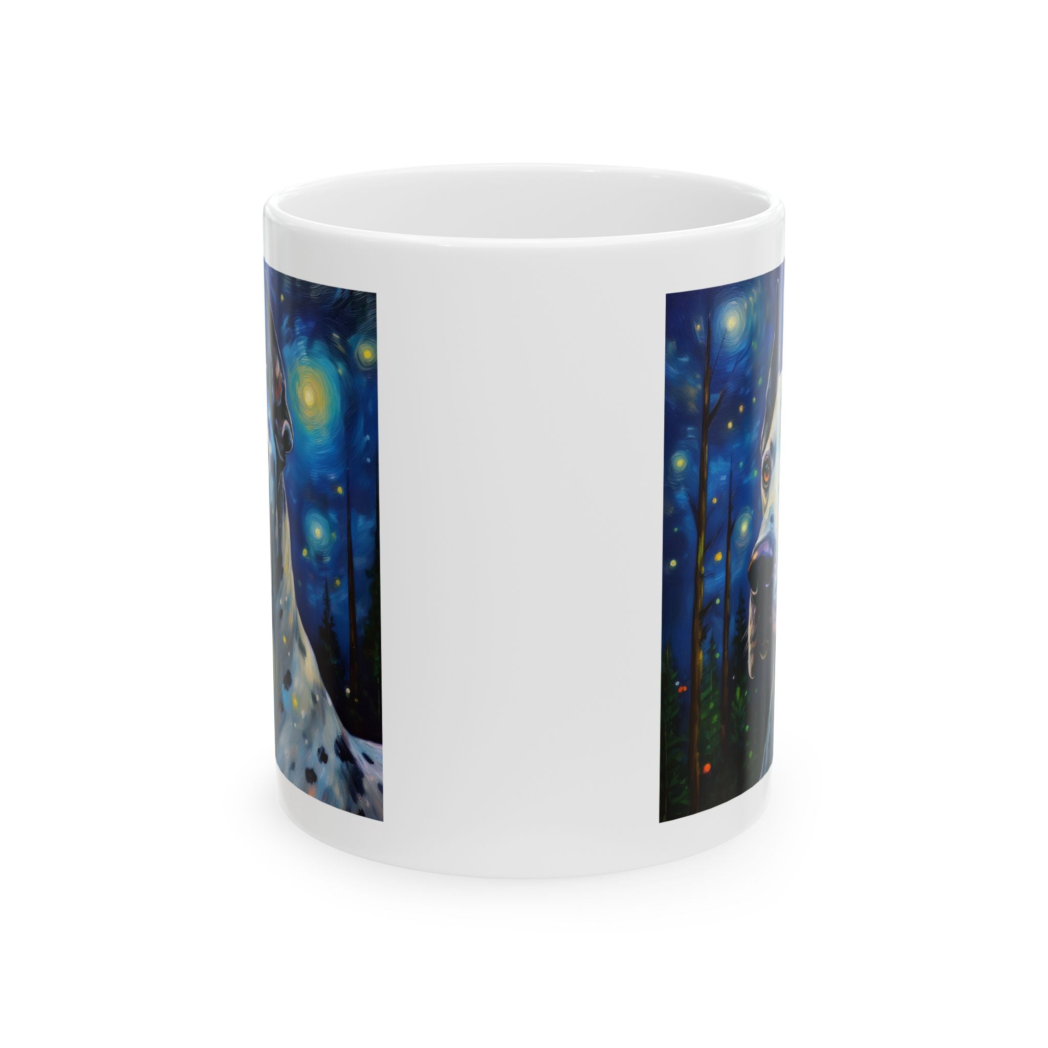Great Dane Stary Night Ceramic Mug, (11oz, 15oz)