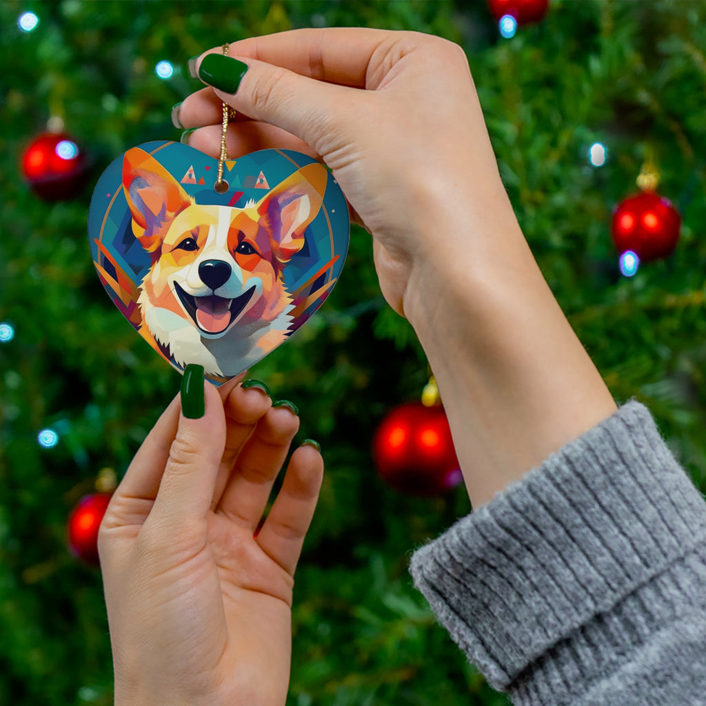 Corgi Ceramic Ornament